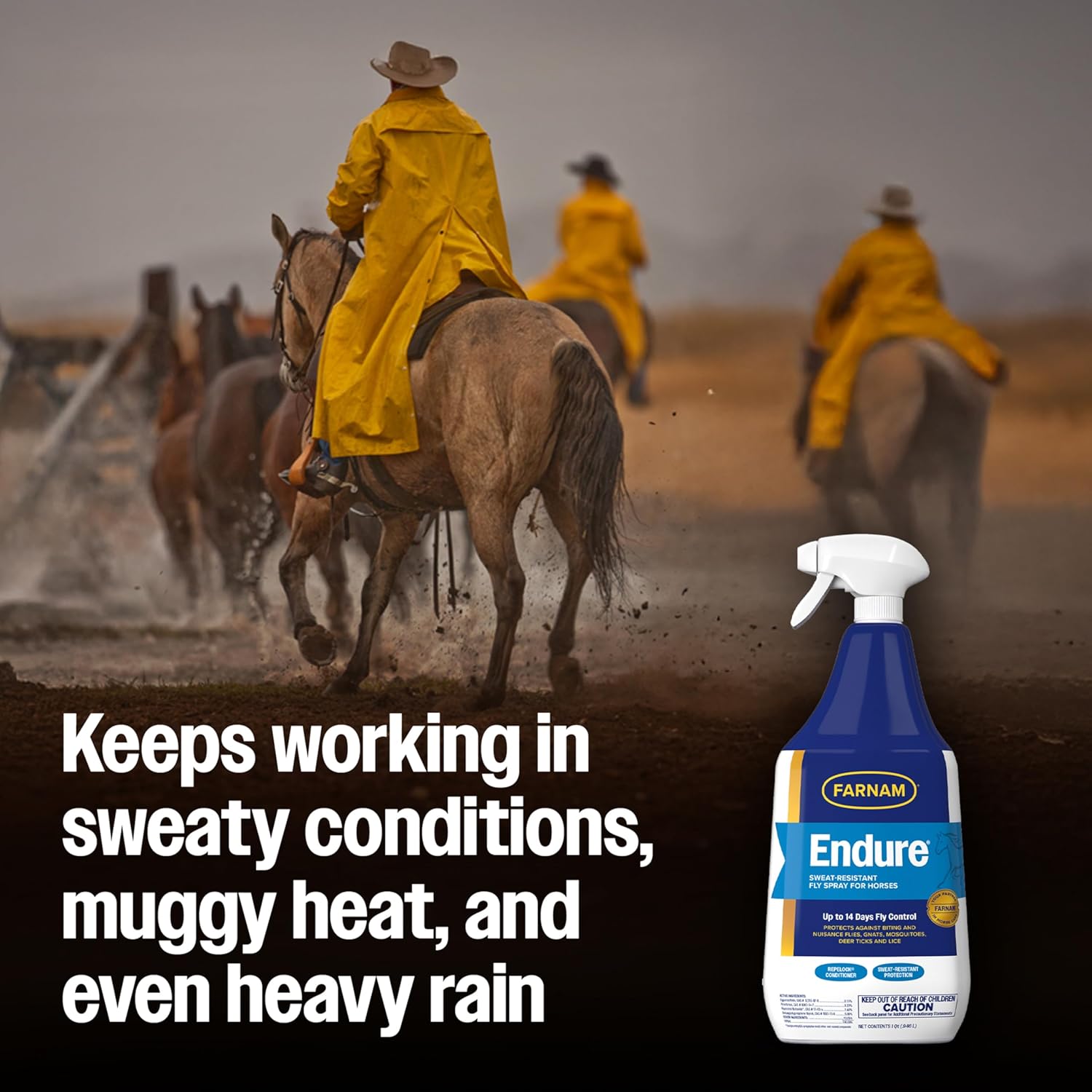 Farnam Endure Fly Spray for Horses - Long-Lasting Sweat-Resistant Fly Repellent, Repels Flies, Mosquitoes, Gnats and Ticks, Up to 14 Days Fly Control - 32 oz Spray - Image 6