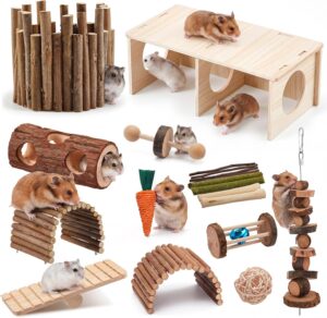 19 Pcs Hamster Cage Accessories Ham...