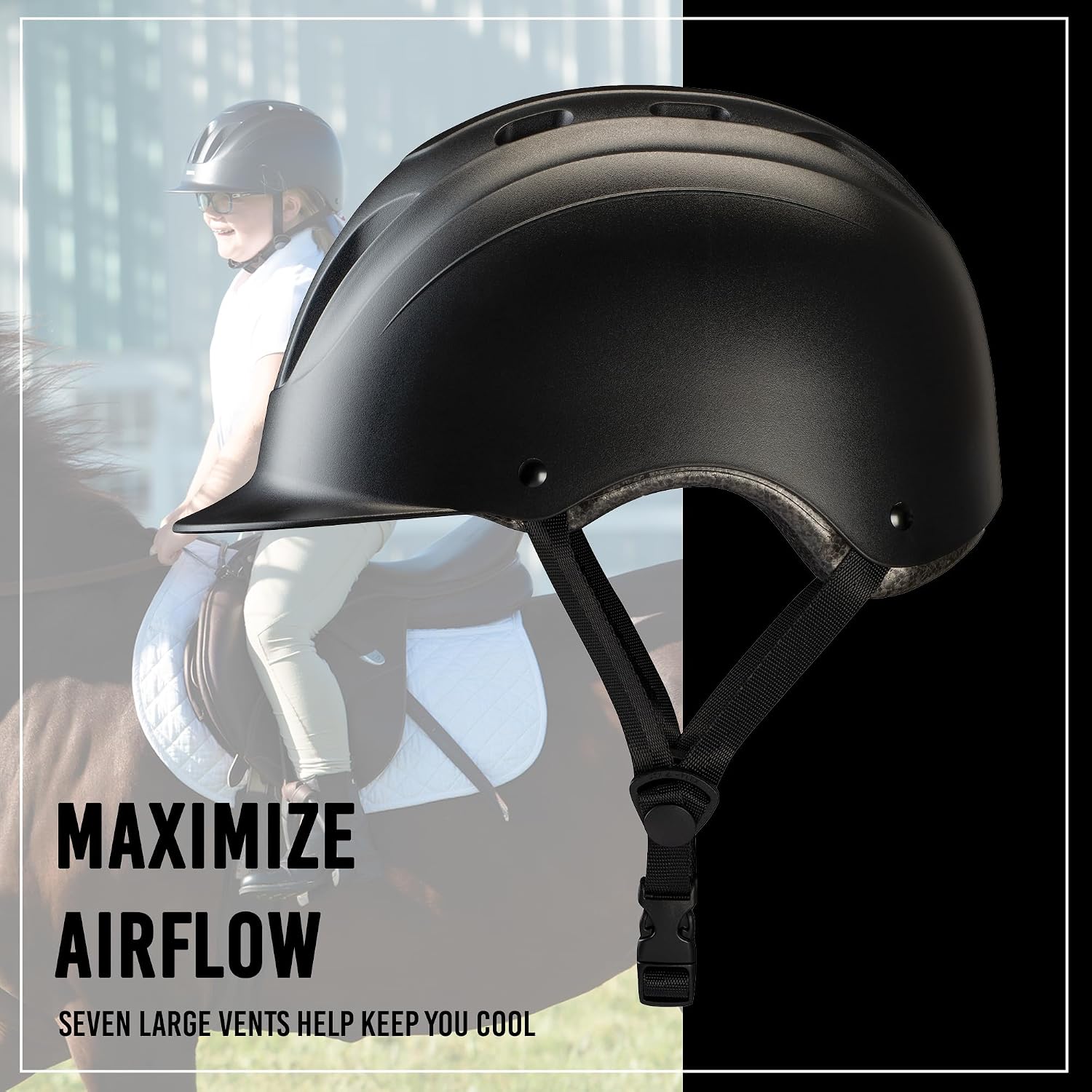 Troxel Sport 2.0 Injection Molded Horse Riding Helmet, Lightweight Adjustable Design, Safety Horseback Riding Gear - Image 4