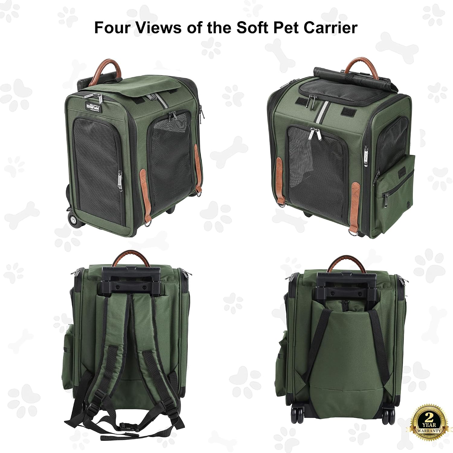 EliteField Deluxe Backpack Pet Carrier (3 Year Warranty, Airline Approved), Travel Soft-Sided Carrier Bag for Dogs, Cats & Small Pets - Image 3