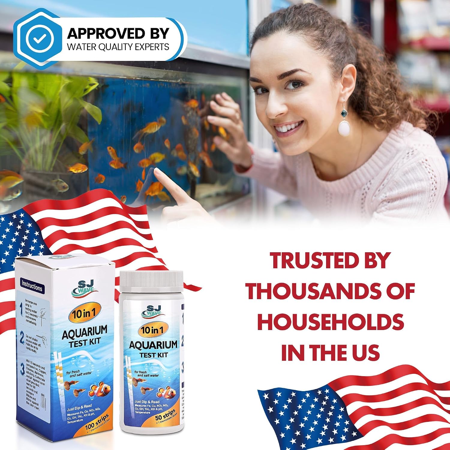 10 in 1 - Aquarium Test Strips | 100 Fast & Accurate Strips | Fish Tank Aquariums Water Test Kit & ebook | Aquarium Thermometer | Fish Tank Water Testing Kit for Fresh & Saltwater | Versatile Usage - Image 6