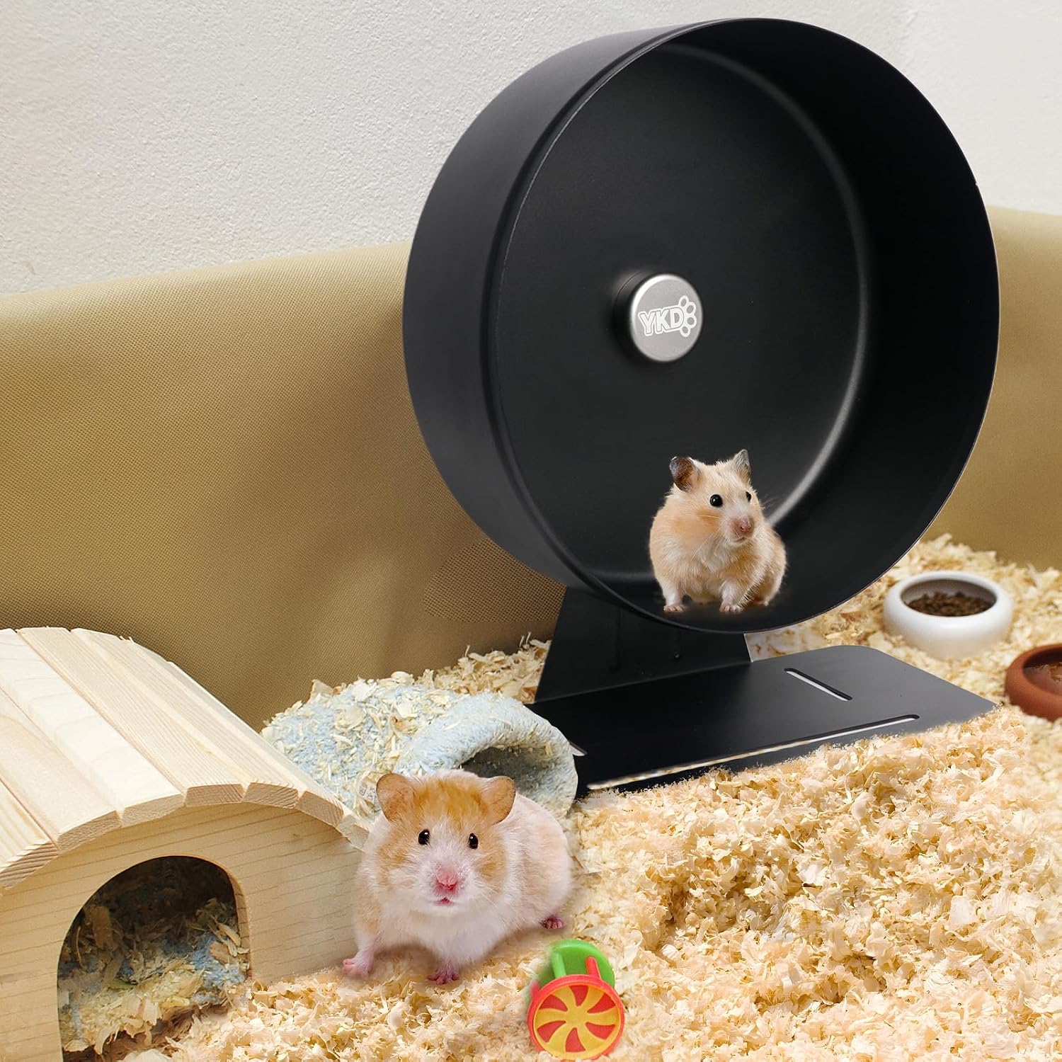 11.8" Aluminum Alloy Silent Hamster Exercise Wheel | Noiseless Running Wheel for Syrian Hamsters, Fancy Rat, Hedgehogs and Small Pets (Base-Black) - Image 7