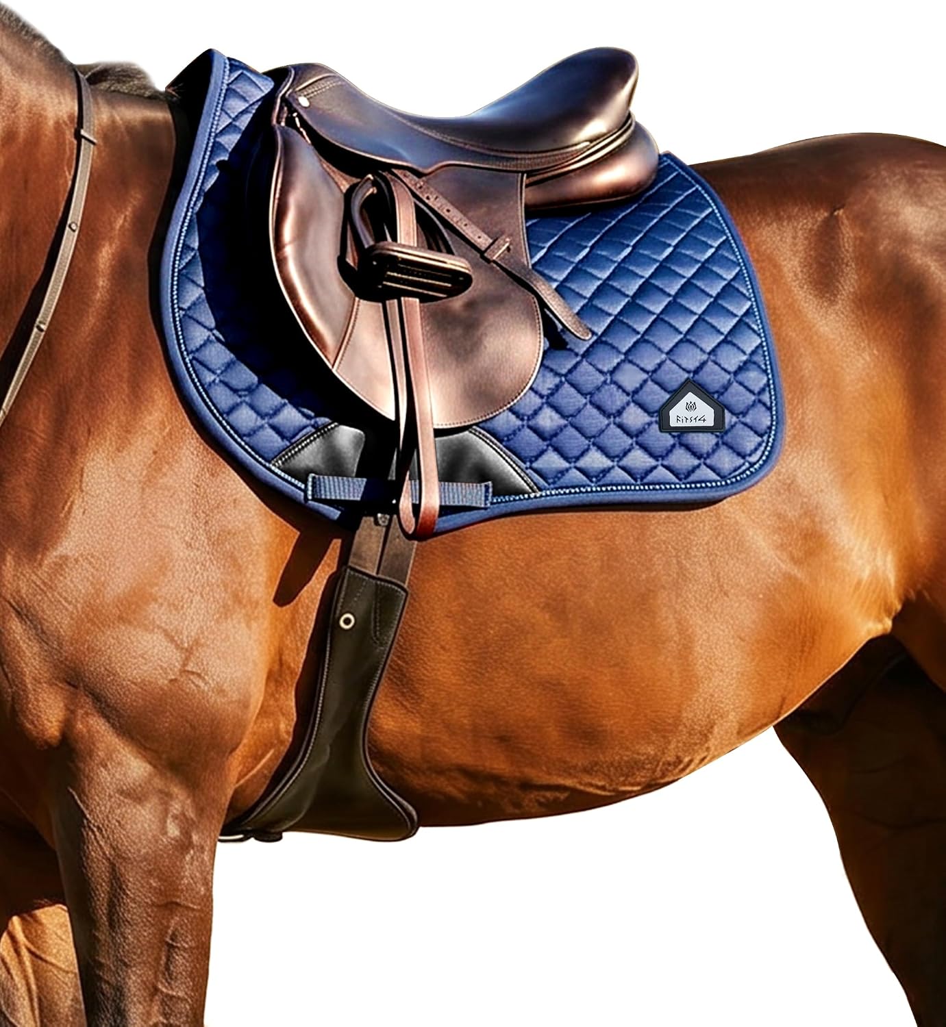 FitsT4 Sports Saddle Pads for Horses Breathable English Half Pad Shock Absorbing - Image 2