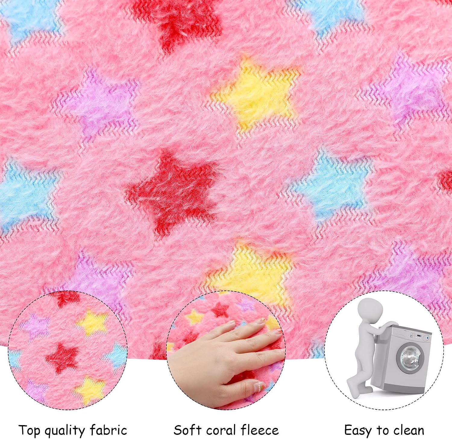 Jetec 4 Piece Guinea Pig Blankets 10 x 11 Inch Absorbent Washable Small Animal Fleece Bedding Reusable Pet Pee Sleep Mat Pad Cover for Chinchilla Hamster Ferret Rabbit - Image 3