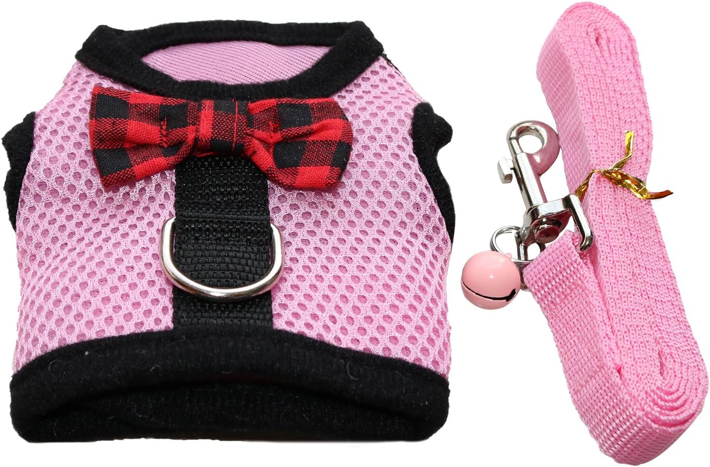 Rypet Ferret Harness and Leash - Soft Mesh Small Pet Harness with Safe Bell, No Pull Comfort Padded Vest for Guinea Pig, Hamster, Rats and Similar Small Animals - Image 3