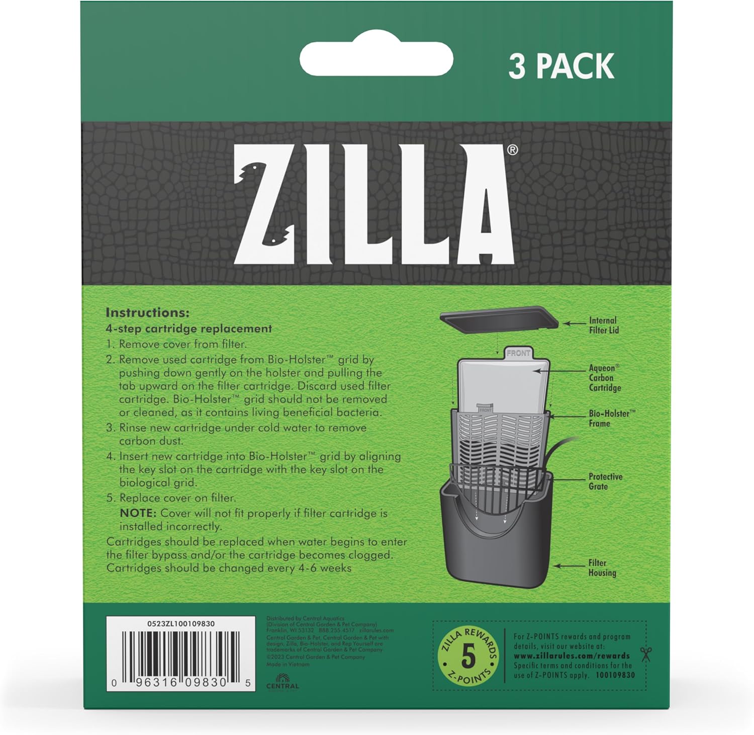 Zilla Replacement Filter Cartridges Medium, 3 Count ( Pack of 1) - Image 4