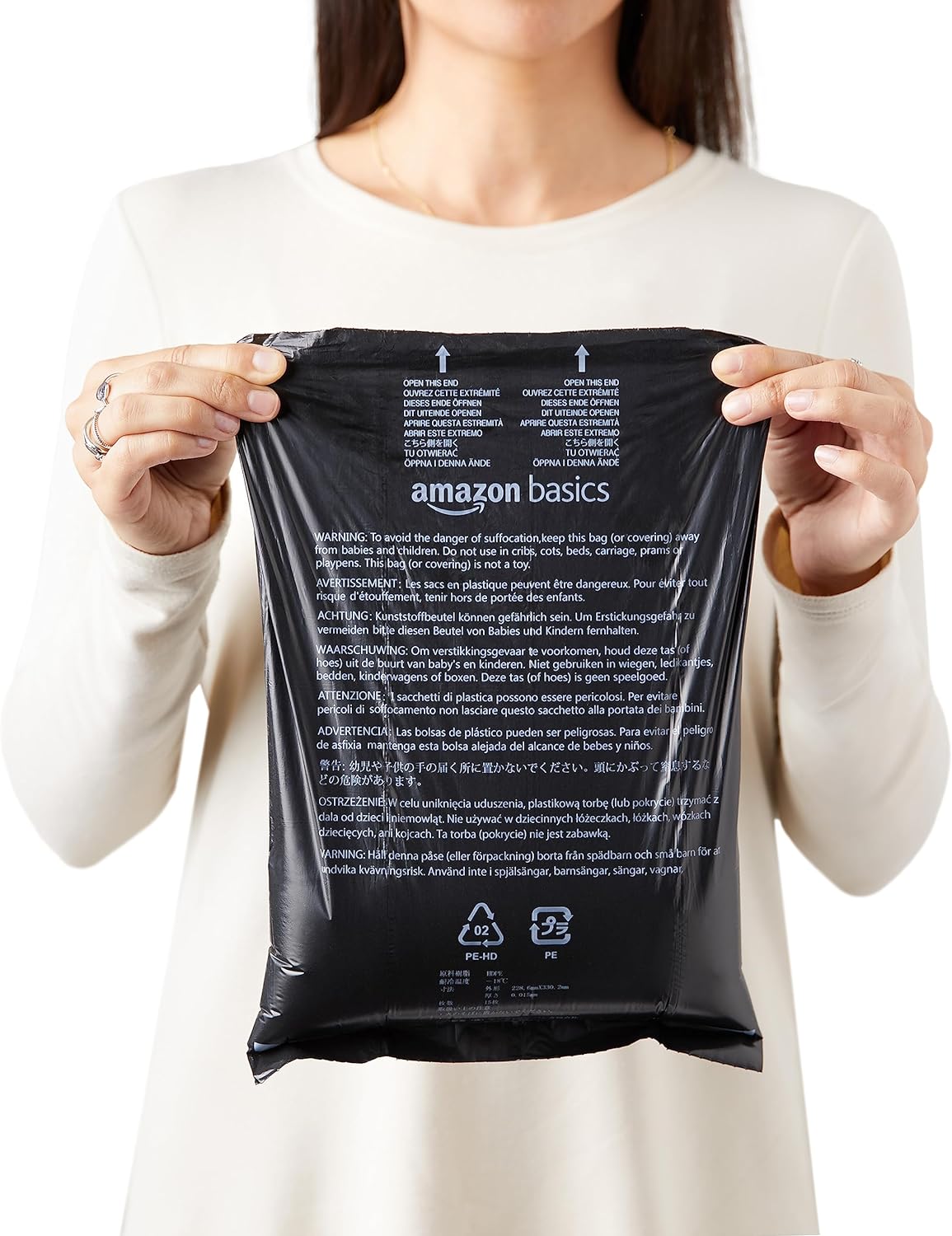 Amazon Basics Dog Poop Leak Proof Bags with Dispenser and Leash Clip, Unscented, 13" x 9" Large Size, 300 Count - Image 3