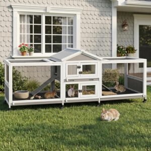 PetsCosset Double Rabbit Hutch Outd...