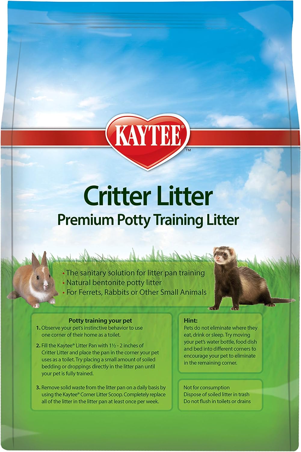 Kaytee Premium Potty Training Critter Litter for Pet Ferrets, Rabbits & Other Small Animals, 8 lb - Image 3