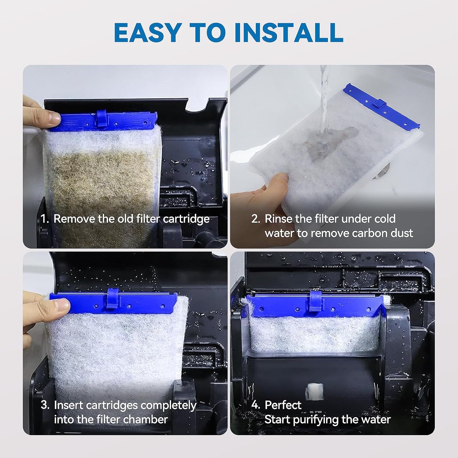 New Upgraded 6-in-1 16-Pack Aquarium Filter Cartridges, Designed for Tetra Whisper Bio-Bag Filter Cartridges Large, Fits Tetra Whisper Filter Large — Fits IQ/PF/20i/40i, 20-60 Gallon Tanks - Image 8