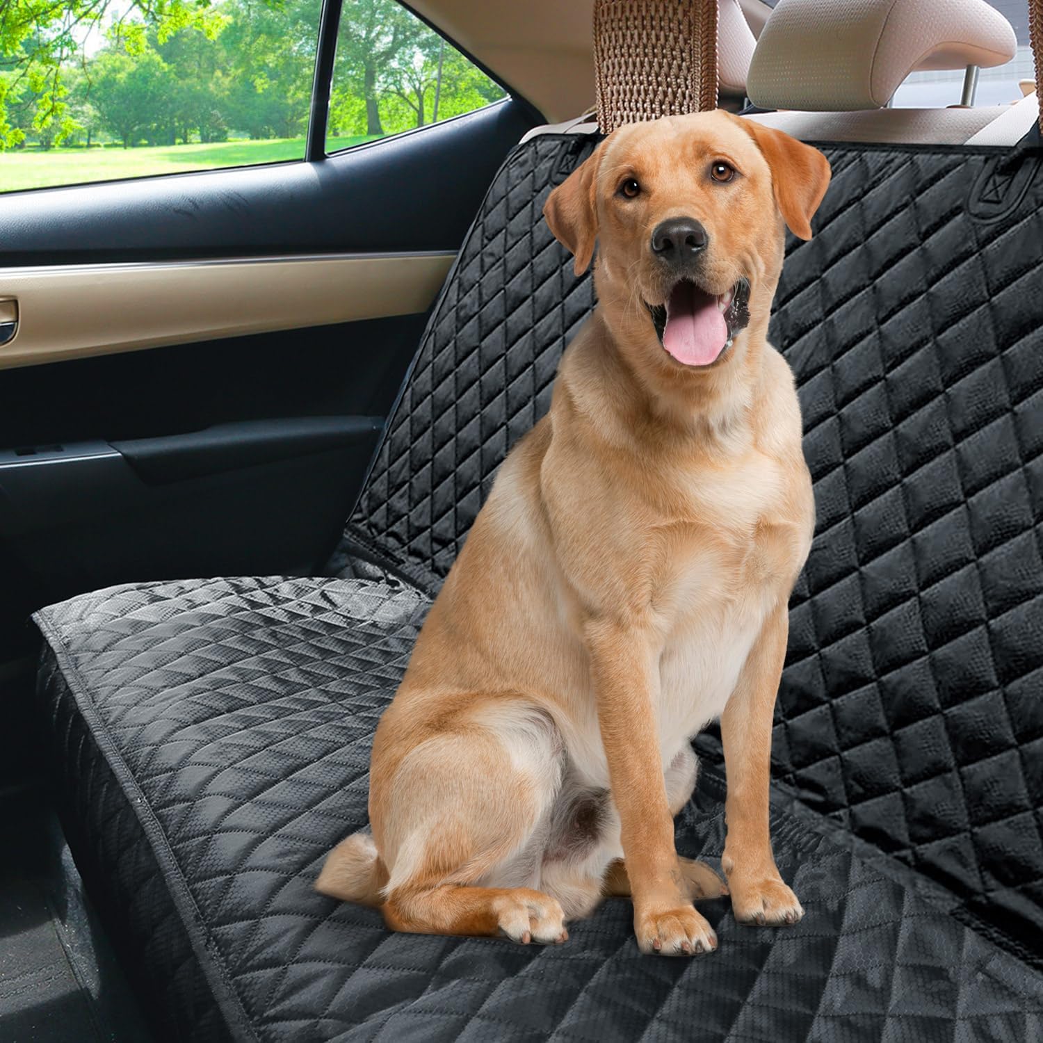 PETICON Waterproof Scratchproof Pet Bench Seat Covers for Cars, SUVs, Nonslip Durable Back Seat Cover for Dogs, 600D Oxford Fabric, Machine Washable - Image 8