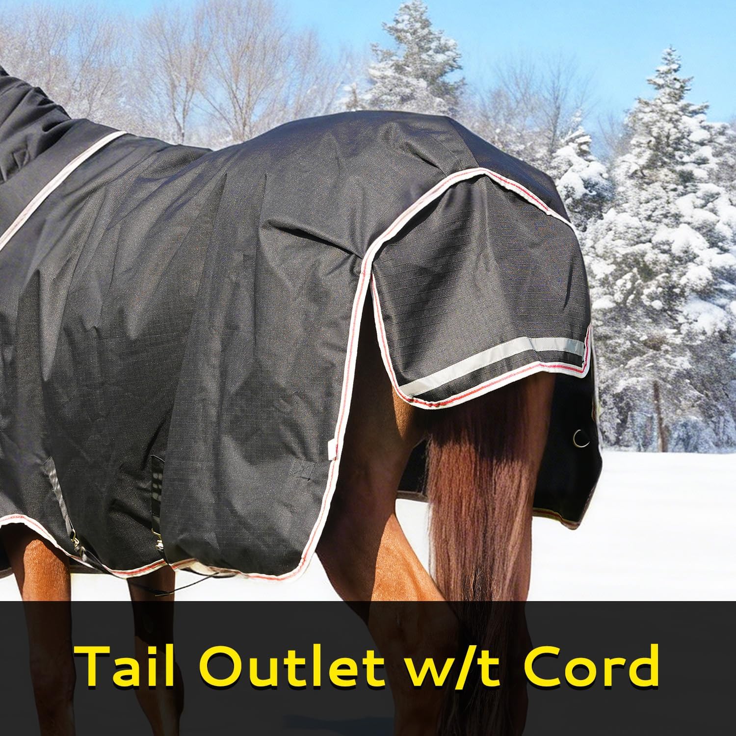 Equoray Horse Rug Fly Sheet Waterproof Rainproof Mosquito Repellent Breathable Turnout Blanket for Horses All Season Use - Multiple Sizes, Black - Image 6