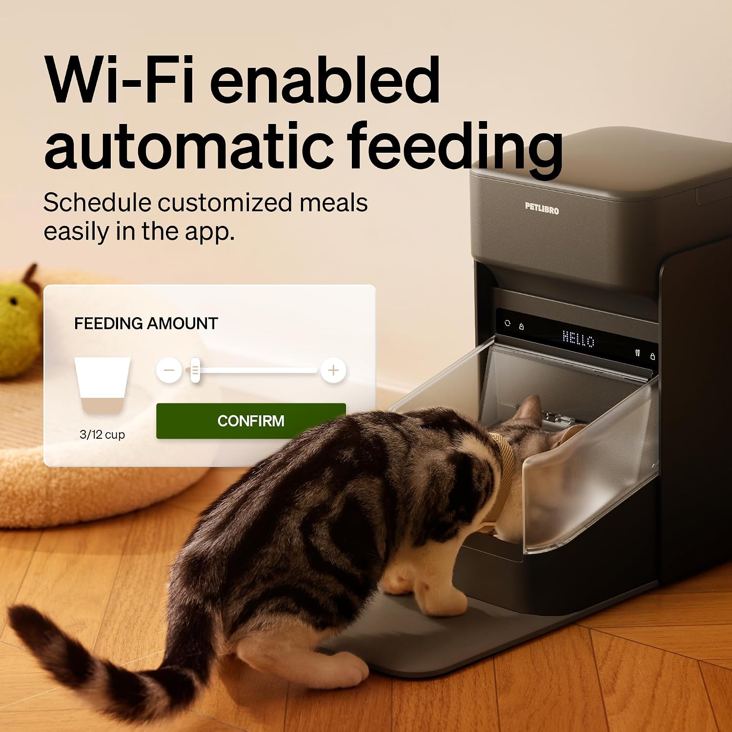PETLIBRO RFID Automatic Cat Feeder, Collar Sensor for Personalized Meals, Cats Recognition, Diet Tracking and Anti-Stealing for Multi-Pets Homes and Different Diets, Wi-Fi Programmable Food Dispenser - Image 7