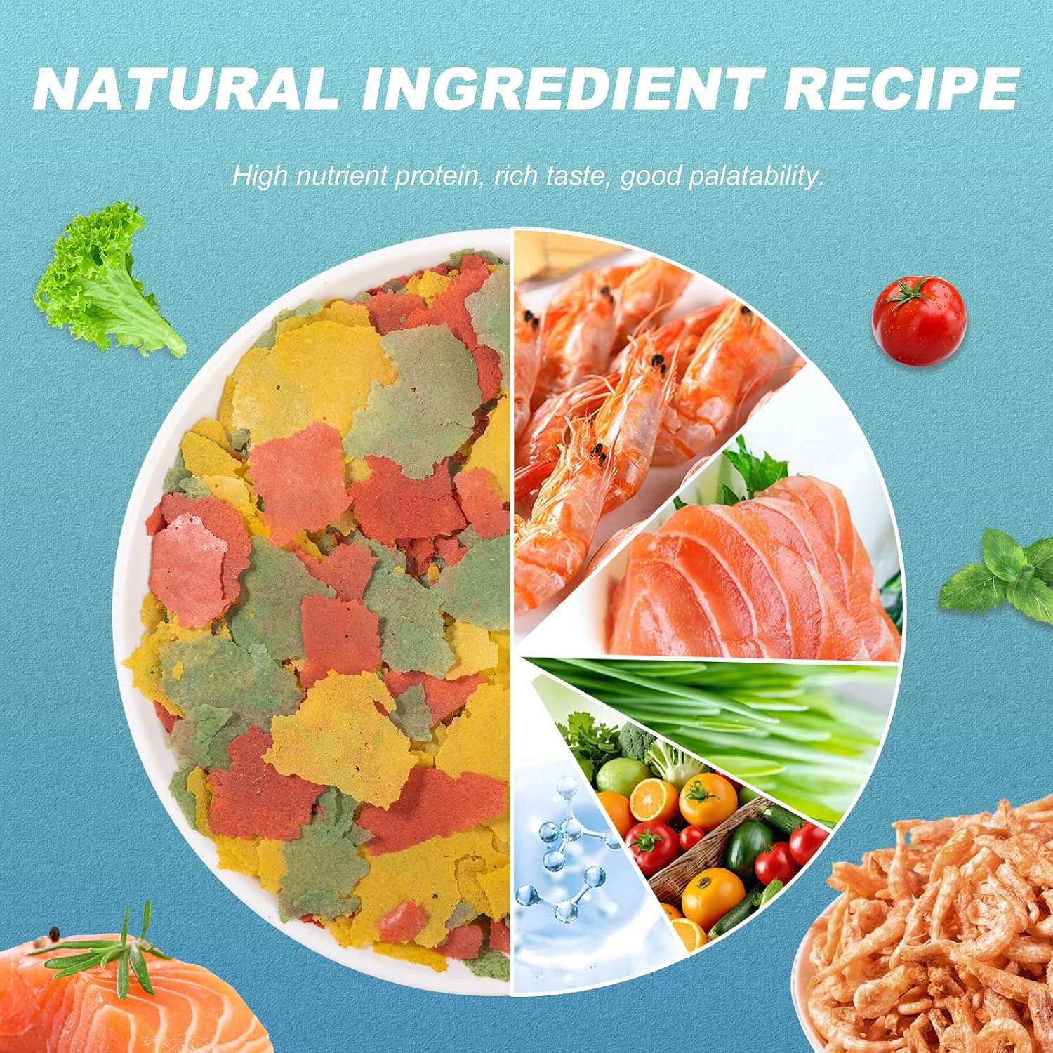 8 OZ Ultrathin Tropical Fish Flakes - High Protein with Krill & Spirulina for Betta, Guppies, Tetra, Angelfish, Color Enhancing Fast Growth Formula - Image 3