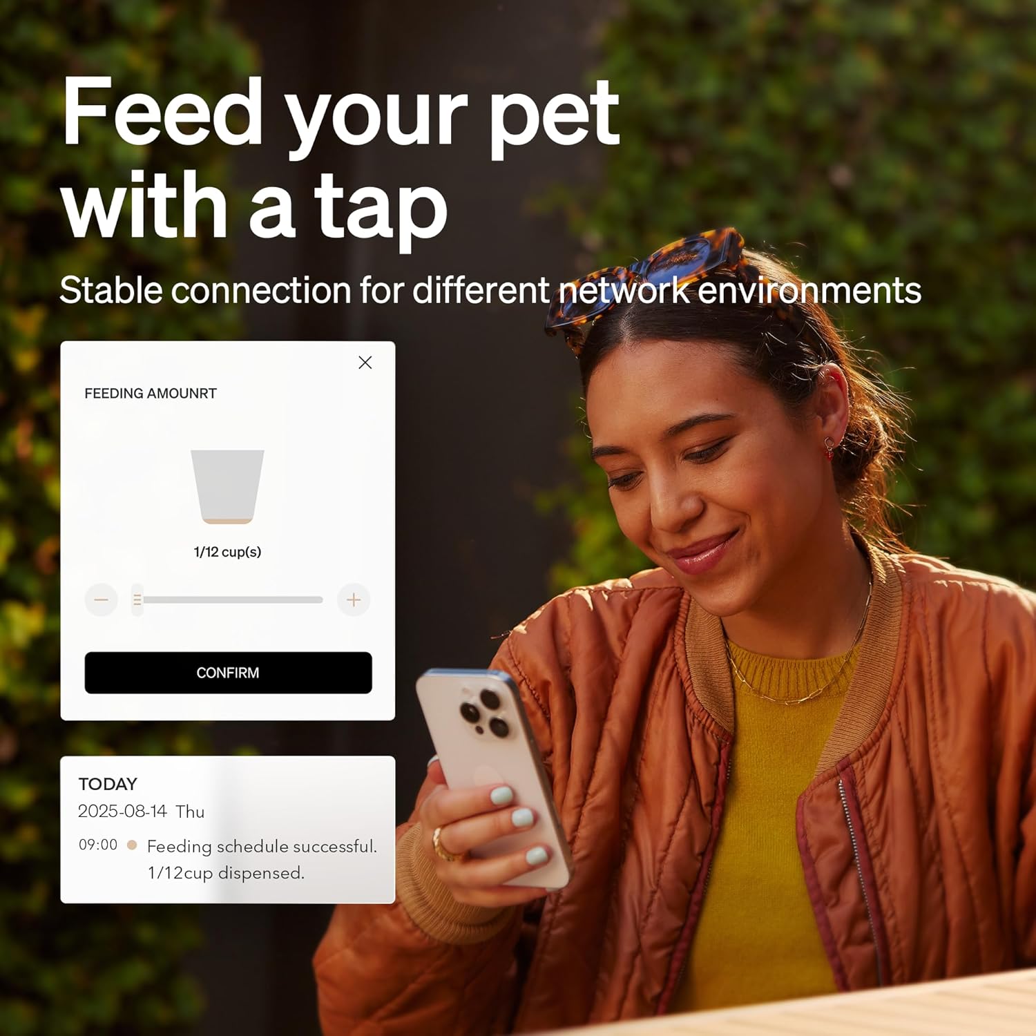 PETLIBRO Automatic Cat Feeder, 5G WiFi Automatic Dog Food Dispenser with Freshness Preservation, 5L Timed Pet Feeder with Low Food Sensor, Up to 10 Meals Per Day, Granary Black - Image 9