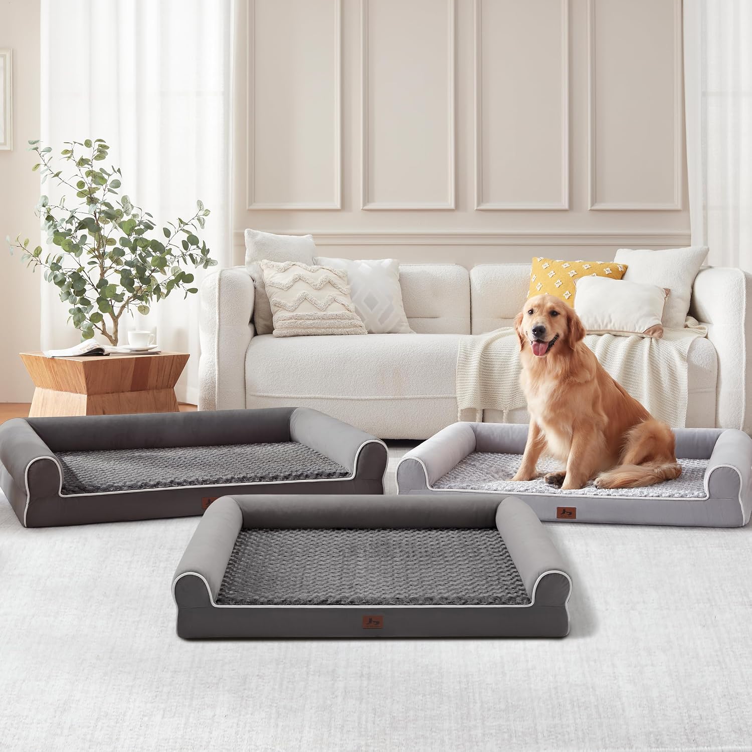 Large Dog Beds Large Sized Dogs 45x35x7 Inch, Orthopedic XXL XL Dog Bed for Medium Size Dogs, Big Waterproof Couch Sofa with Removable Washable Cover for Pet, Dark Grey - Image 8