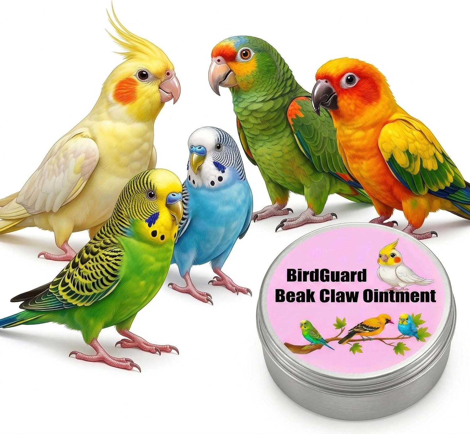 2.5 Oz Bird Beak Moisturizer & Foot Balm for Parrots, Natural Oil for Dry Cracked Beak & Skin, Bird Feet Care Cream for Cockatiel, Conure, Parakeet Grooming Supplies - Image 5