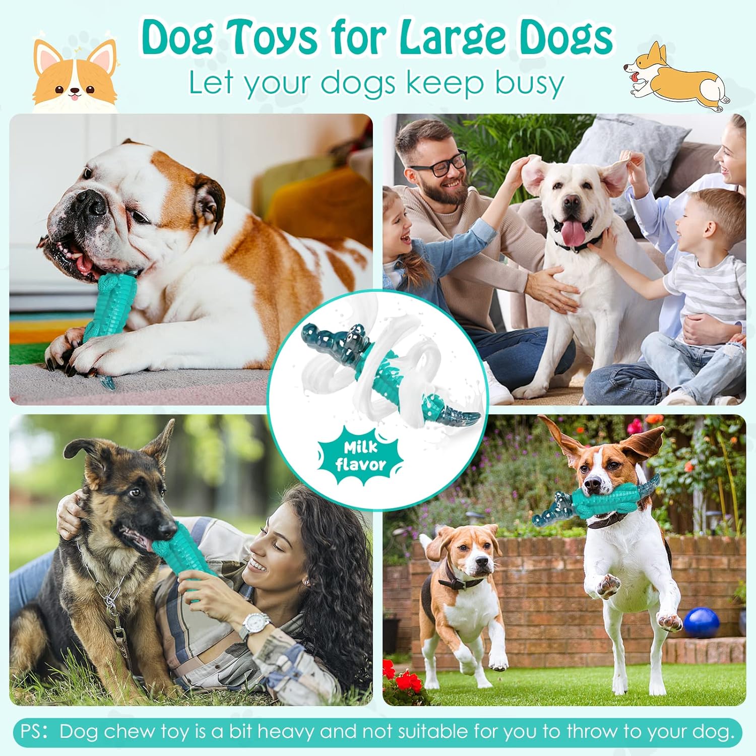 Jeefome Dog Toys for Aggressive Chewers - Tough, Indestructible Dog Chew Toys for Large, Medium, Small Breed Dogs to Keep Them Busy - Image 5