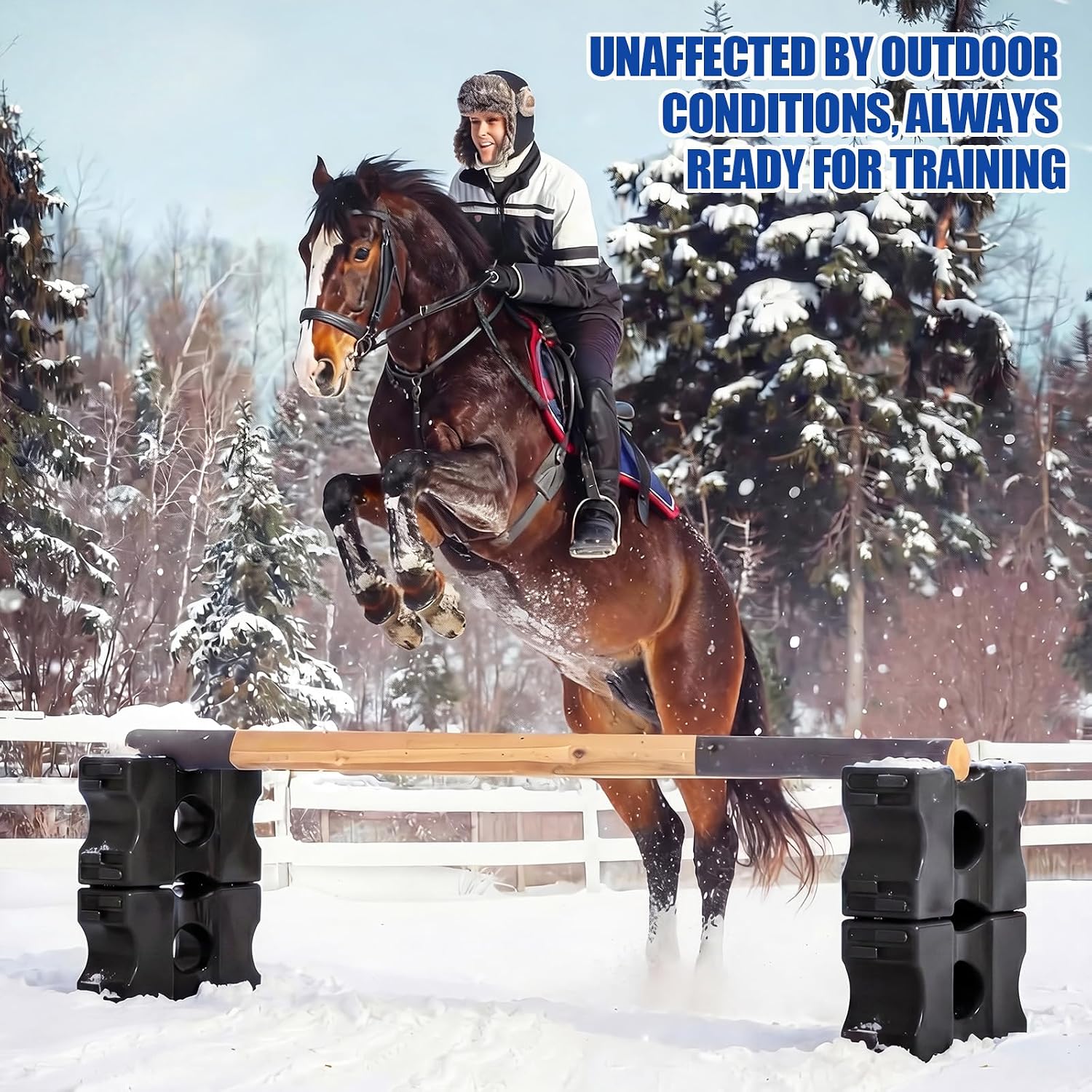 Silipull Jump Blocks for Horses, 15.75 x 11.8 x 5.6 Inches Pets Jump Block Training Enhances Equestrian Practice Equipment for Obstacle Equestrian Enthusiasts Education, Riding Club - Image 4