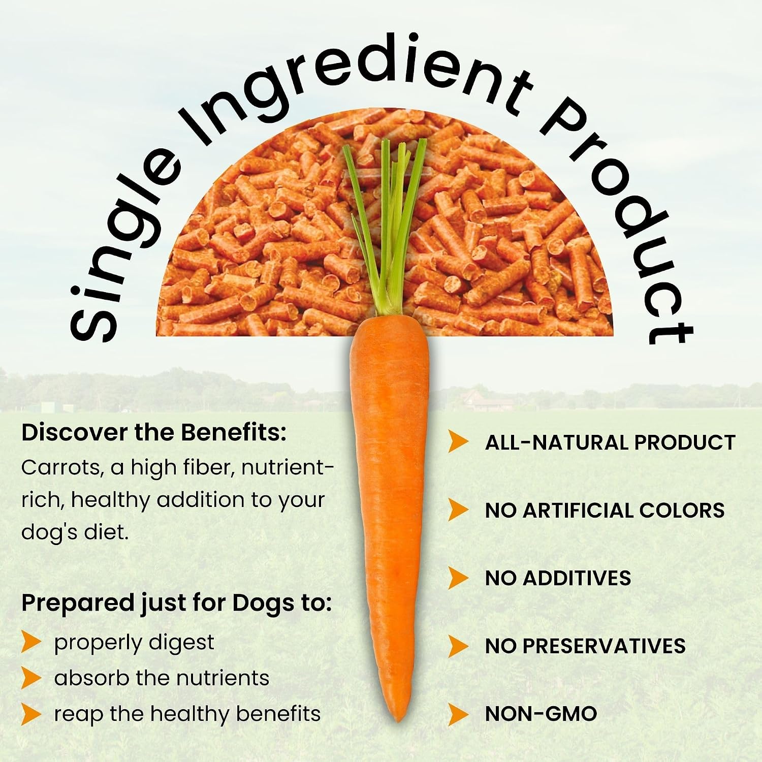 Olewo Original Carrots for Dogs – Fiber for Perfect Poop, Dehydrated Dog Food Toppers for Picky Eaters, Natural Skin & Coat Support, Multivitamin, Probiotics for Digestive & Gut Health, 1 lb - Image 3