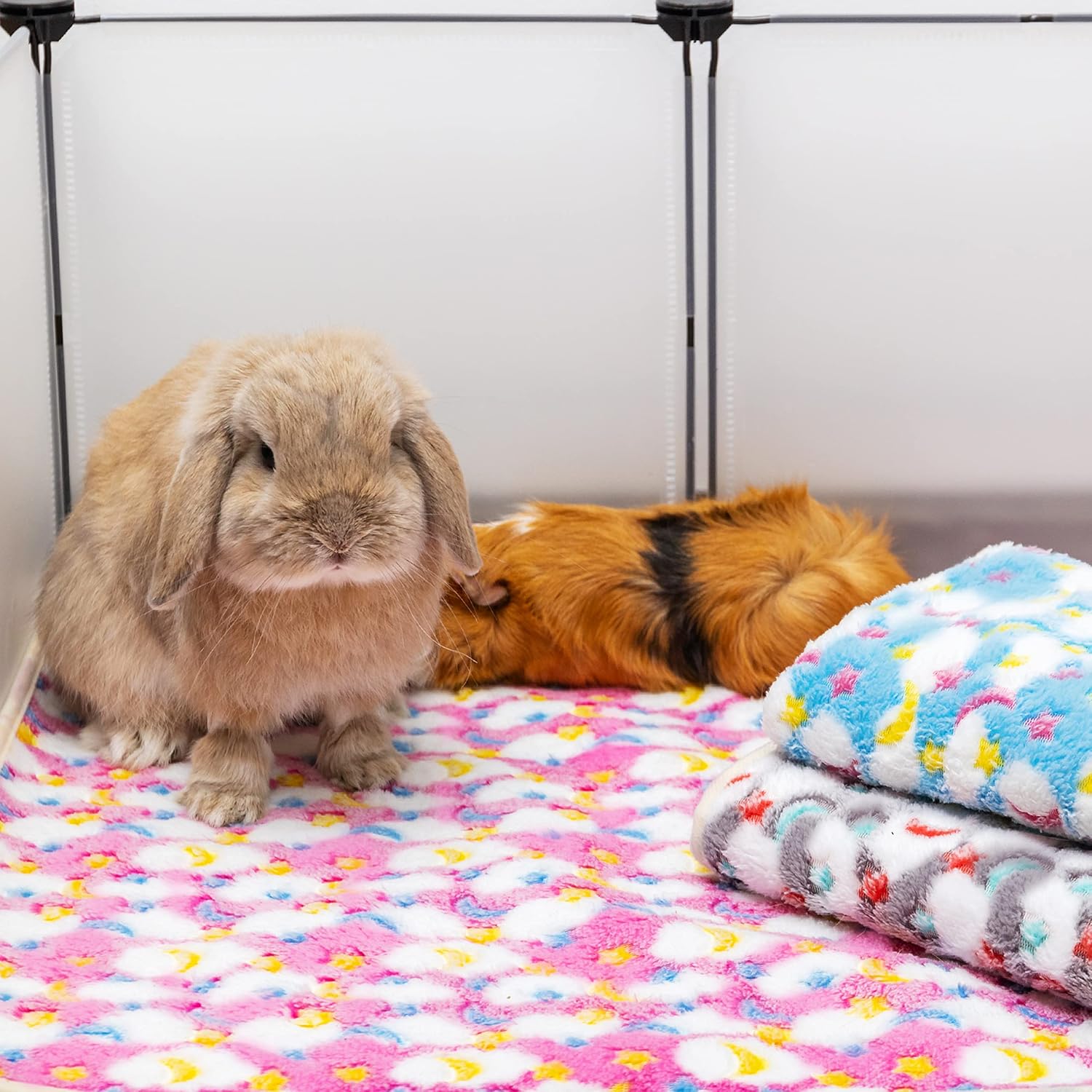 CUSOZWO Guinea Pig Bedding Mat - 3 Pack Waterproof Washable Rat Cage Liner Bedding Accessories Soft Fleece Blankets for Rat, Rabbit, Chinchilla, Hedgehog, Ferret, Hamster, Small Animals - Image 7