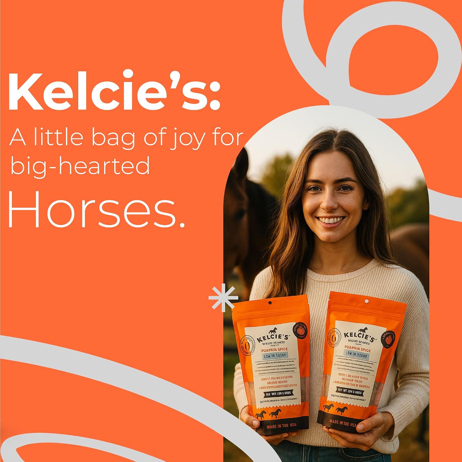 Kelcies Pumpkin Spice Horses Treats - Low Sugar, Starch, and Carbohydrates | Healthy Treats for Horse Supports Superior Digestion 2 Pounds (Pack of 2) - Image 5
