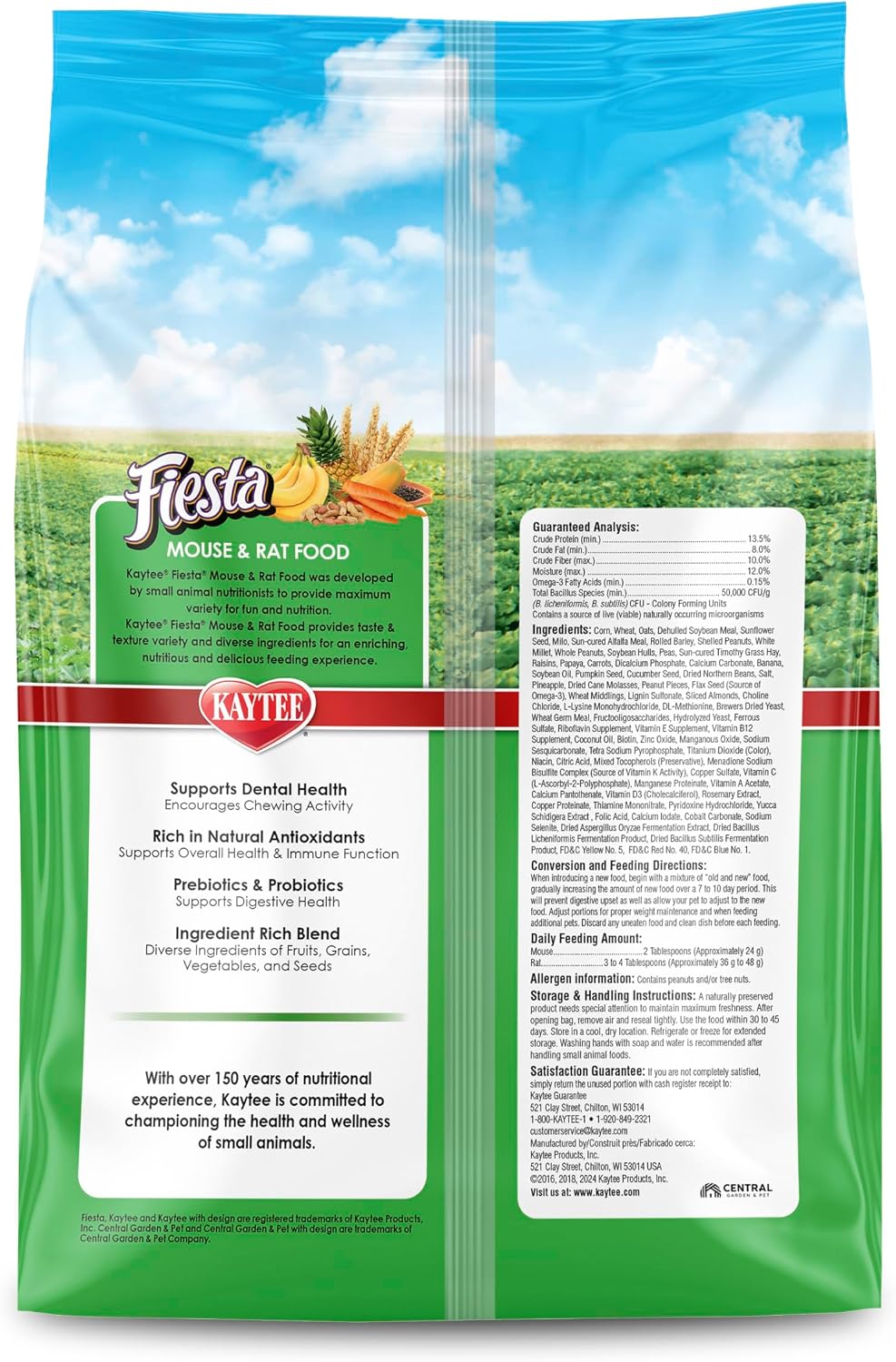 Kaytee Fiesta Mouse & Rat Food, Nutritious and Fun Blend, Supports Dental Health and Digestion, 2 pounds - Image 11