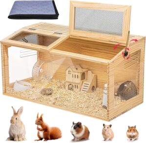 Hamster Cage 40″ Wooden Chewp...
