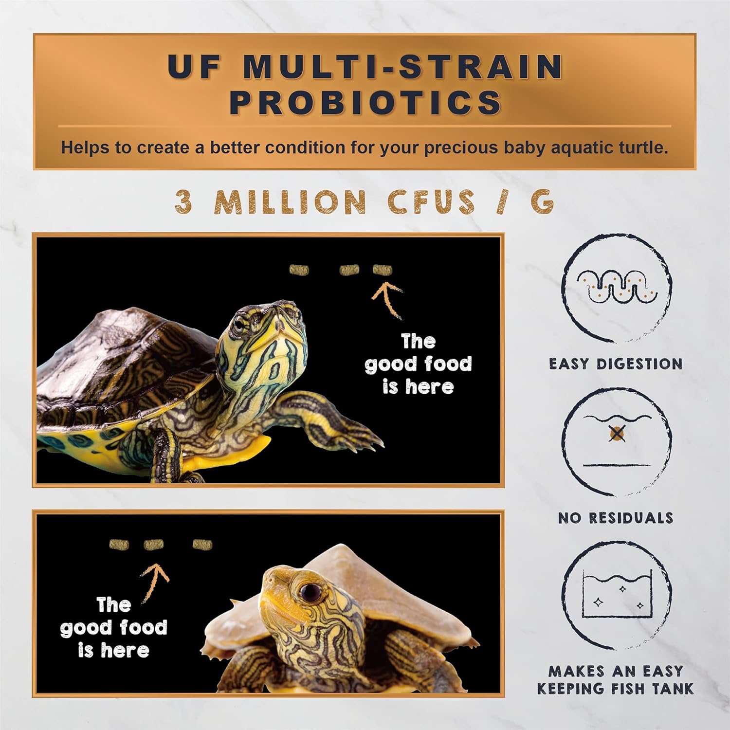 Ultra Fresh Floating Baby Turtle Food, All Natural Ingredients, Wild Sword Prawn, Calcium Vitamin D Enriched for Picky Aquatic Turtles, Baby Turtle Nutri Stick 1.6 oz - Image 5