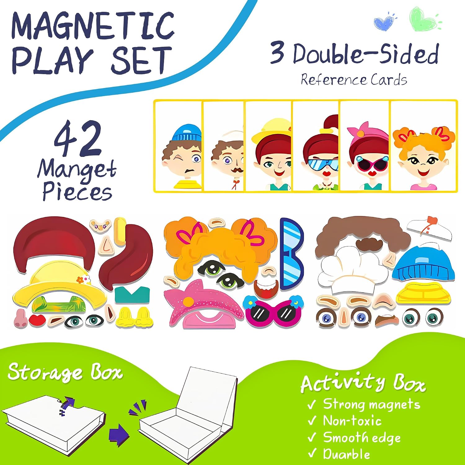 Magnetic Puzzles for Kids- Educational Magnetic Book, Crazy Face Dress-Up Game & Preschool Toddler Learning Activities, Travel-Friendly STEM Toy, Fun Fridge Magnets for Toddlers 1-3 3-12 - Image 3