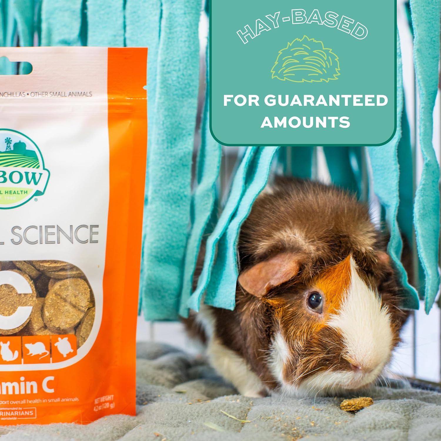 Oxbow Natural Science Vitamin C Supplement, Vitamin C & High-Fiber Timothy Hay, Guinea Pig Items, Made in the USA, Small Pet Supplies, Recommended by Veterinarians, 4.2 oz - Image 8