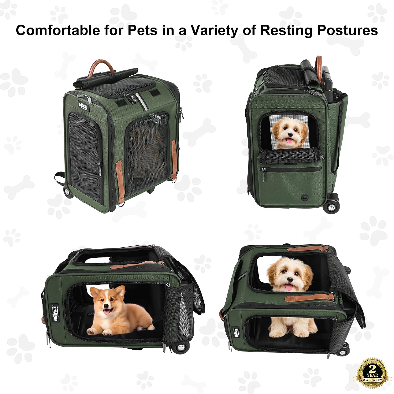 EliteField Deluxe Backpack Pet Carrier (3 Year Warranty, Airline Approved), Travel Soft-Sided Carrier Bag for Dogs, Cats & Small Pets - Image 2