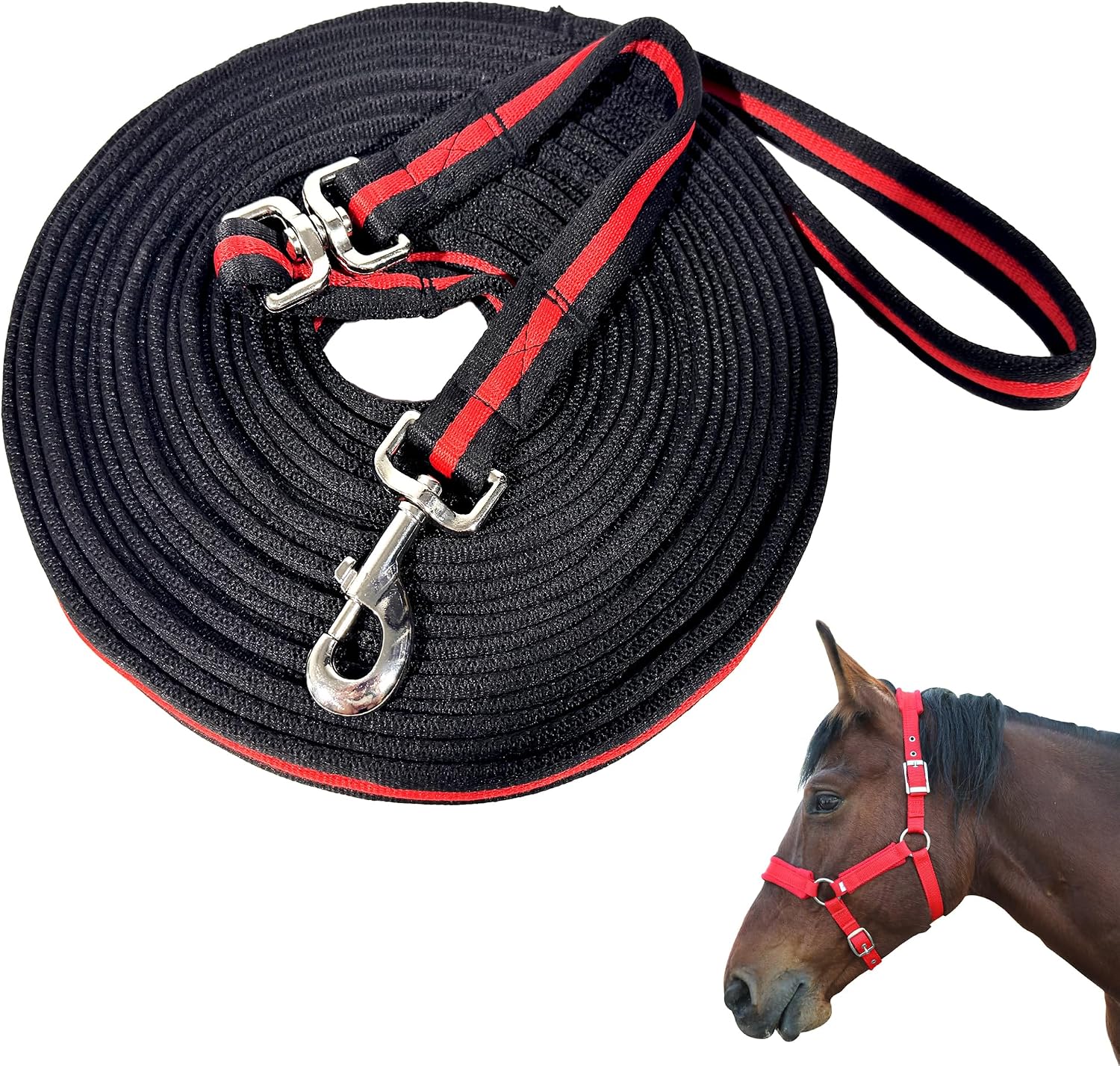 Lunge Line for Horse, Premium Equine Lunge Line with Swivel Bolt Snap for Accurate Equestrian Training, Competition, and Daily Use, 26 ft (8 Meters)