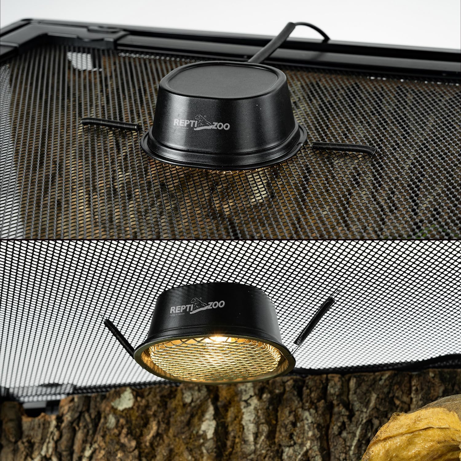 G9 Reptile Heat Lamp Bulb and Light Fixture with Safety Mesh, G9 Mini Heat Bulb 50W Warm White, UVA Reptile Heat Lamp and Basking Lampshade for Bearded Dragon Gecko Turtle Lizard Snake - Image 5