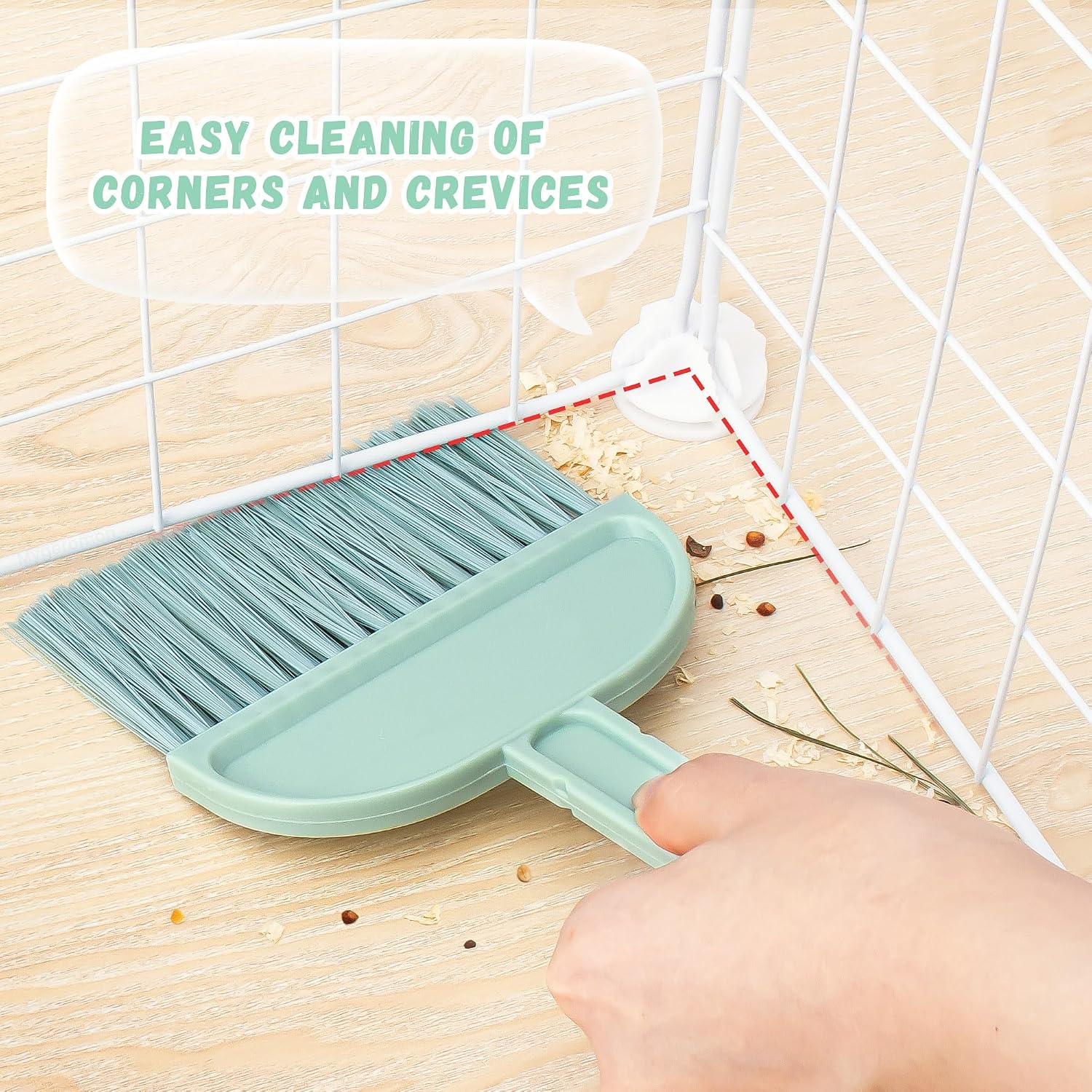 Cage Cleaner for Guinea Pigs Mini Dustpan and Brush Set for Chinchilla/Hamster/Bunny Small Animals Waste Cleaning Tool Kit - Image 4