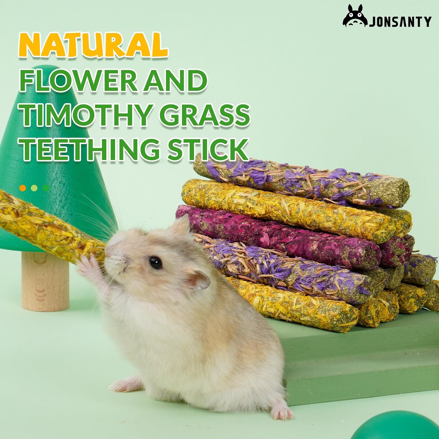 50-60 PCS Natural Rabbit Chew Toys, Treats, Timothy Sticks, Apple Sticks, Sweet Bamboo for Guinea Pig, Hamster, Chinchilla, Rat, Small Animals - Image 4