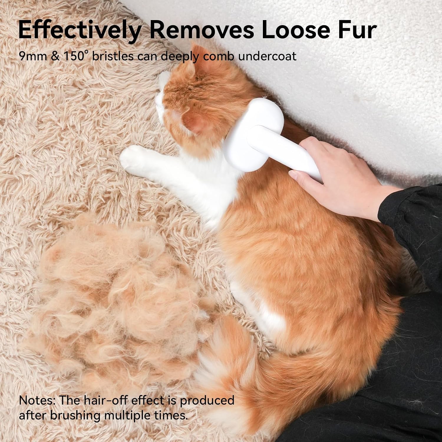 Aumuca Cat Brush for Shedding, Cat Brushes for Indoor Cats, Cat Brush for Long or Short Haired Cats, Cat Grooming Brush Cat Comb for Kitten Rabbit Massage Removes Loose Fur - Image 5