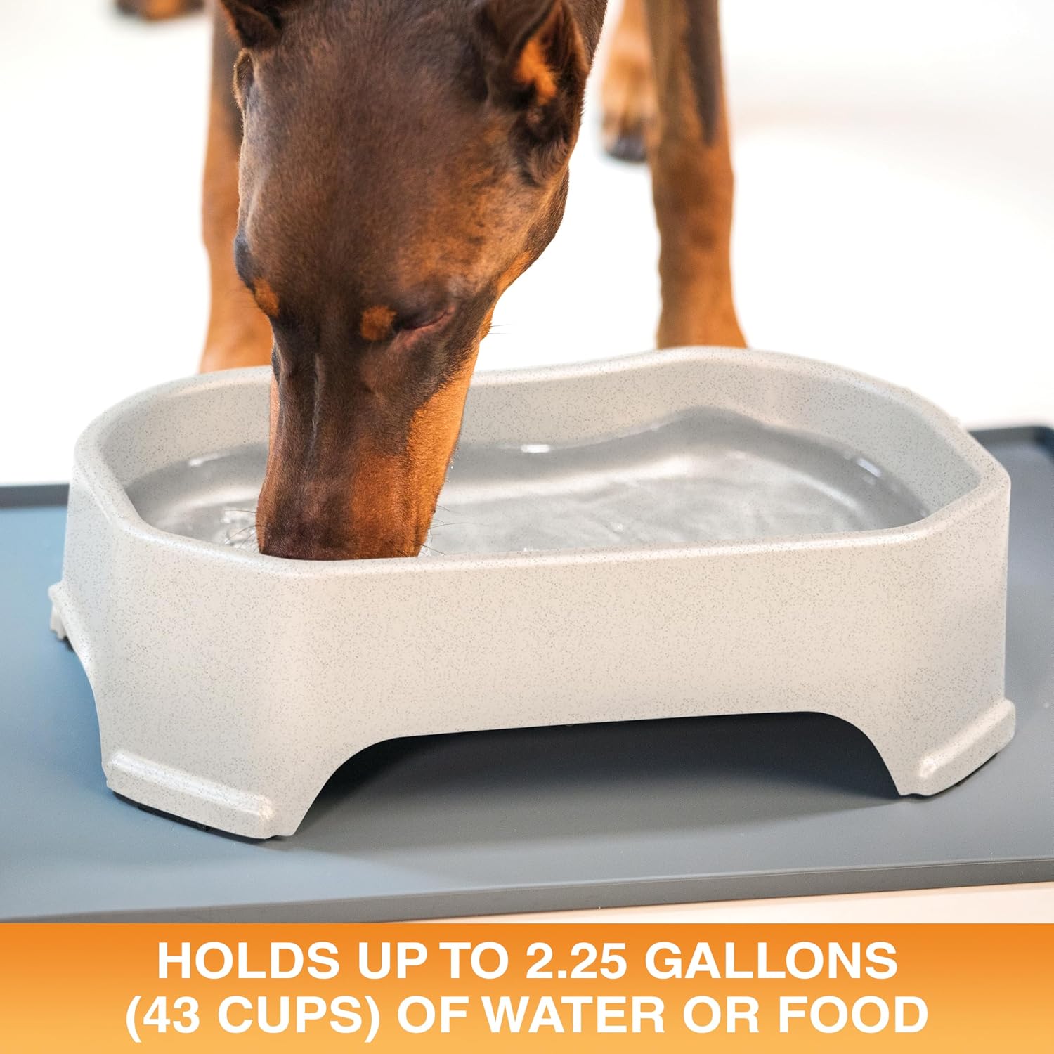 Neater Pet Brands Extra Large Water Bowl for Dogs, Outdoor Dog Water Bowl (2.25 Gallon XL Capacity), Big Trough Style Food Dish for Indoors or Outside, No Spill Large Dog Bowls, Vanilla Bean - Image 2