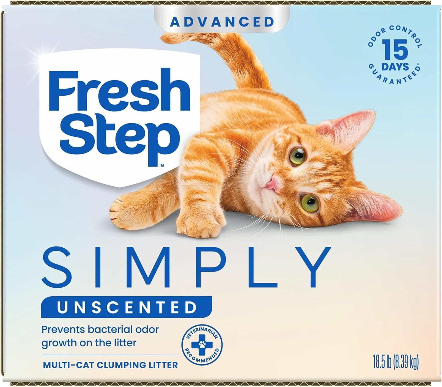 Fresh Step Advanced Simply Unscented Multi Cat Clumping Litter, Formulated With No Added Dyes or Fragrances, Ammonia Block Technology, Low Dust, 18.5 lb. Box, Pack of 2 - Image 12