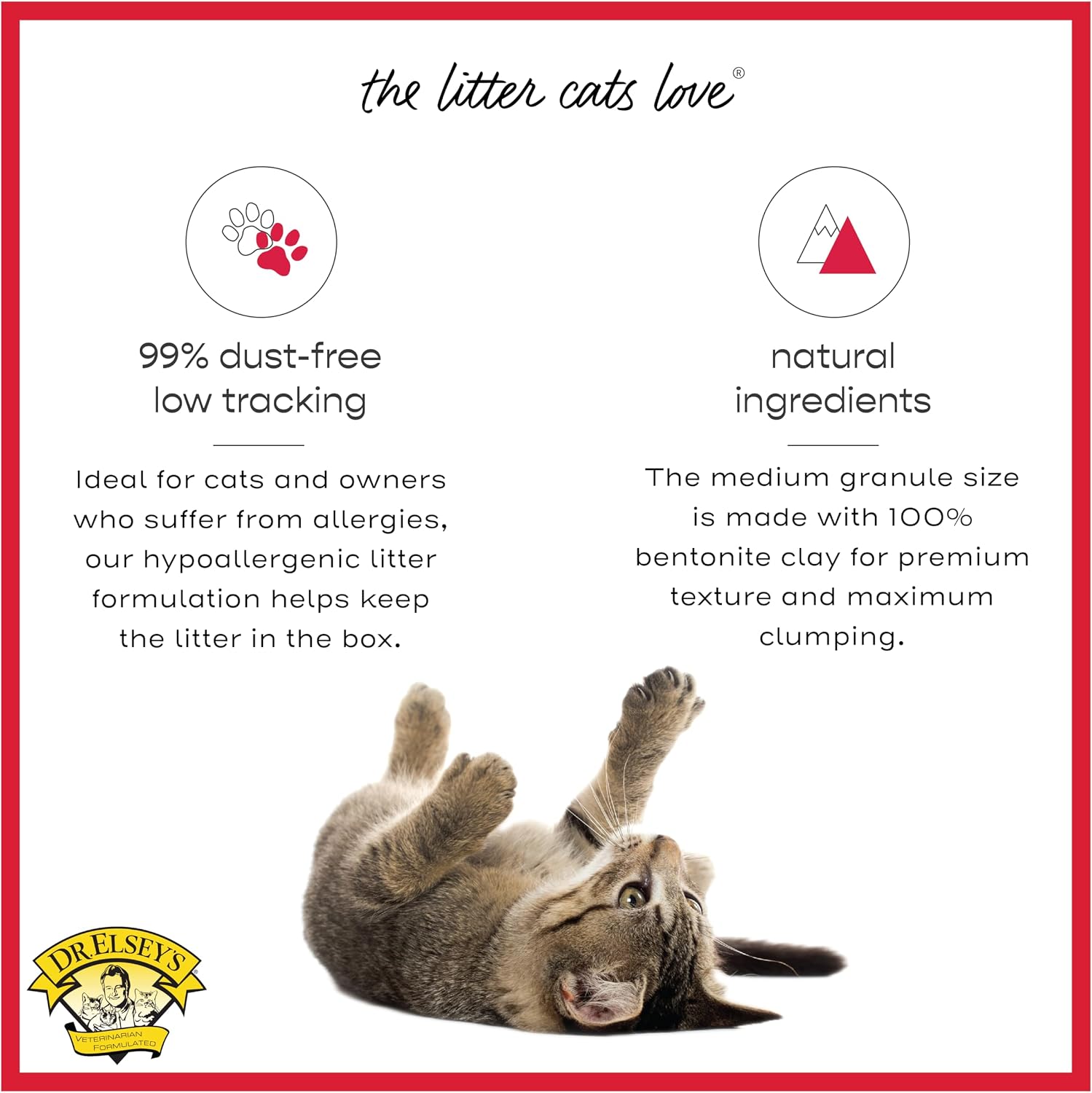 Dr. Elsey's Premium Clumping Cat Litter - Cat Attract - 99% Dust-Free, Low Tracking, Hard Clumping, Superior Odor Control, Natural Herbal Attractant, Unscented & Natural Ingredients, 40 lb - Image 4