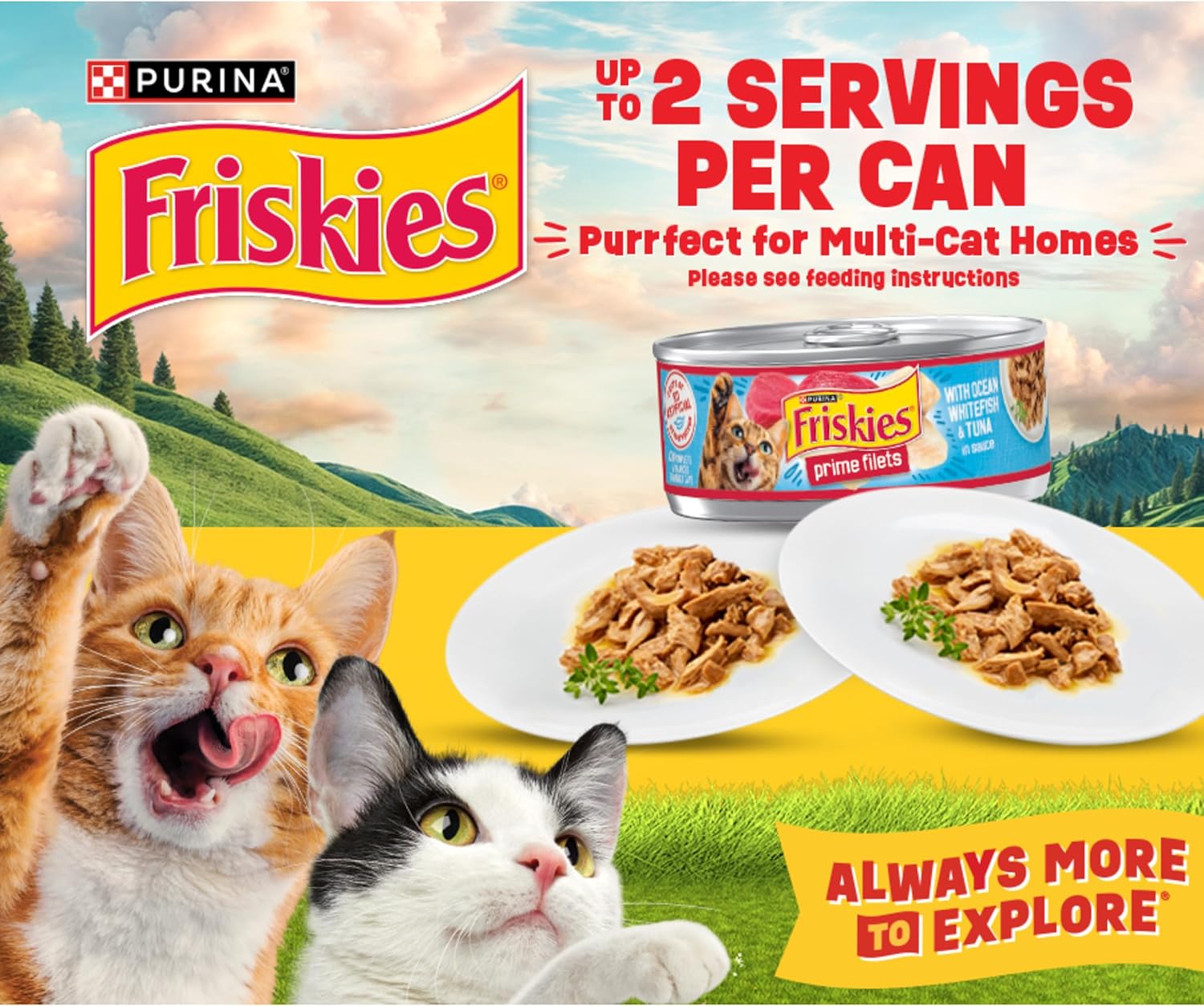 Purina Friskies Wet Cat Food Variety Pack, Shreds With Beef, Turkey and Cheese Dinner, Chicken and Salmon Dinner, and With Ocean Whitefish and Tuna - (Pack of 40) 5.5 oz. Cans - Image 10