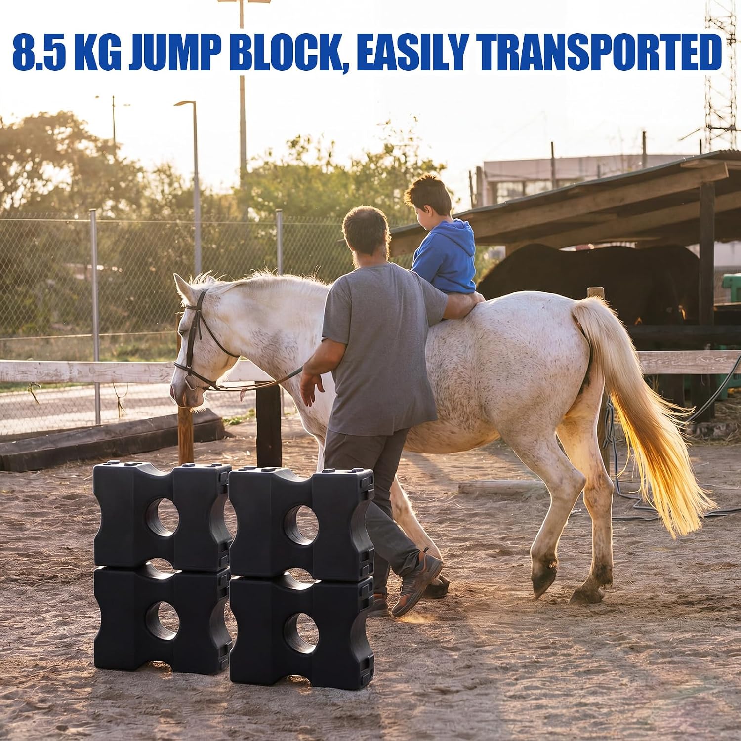 Silipull Jump Blocks for Horses, 15.75 x 11.8 x 5.6 Inches Pets Jump Block Training Enhances Equestrian Practice Equipment for Obstacle Equestrian Enthusiasts Education, Riding Club - Image 5