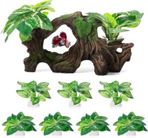 8 Pcs Driftwood Cave Aquarium Decor...