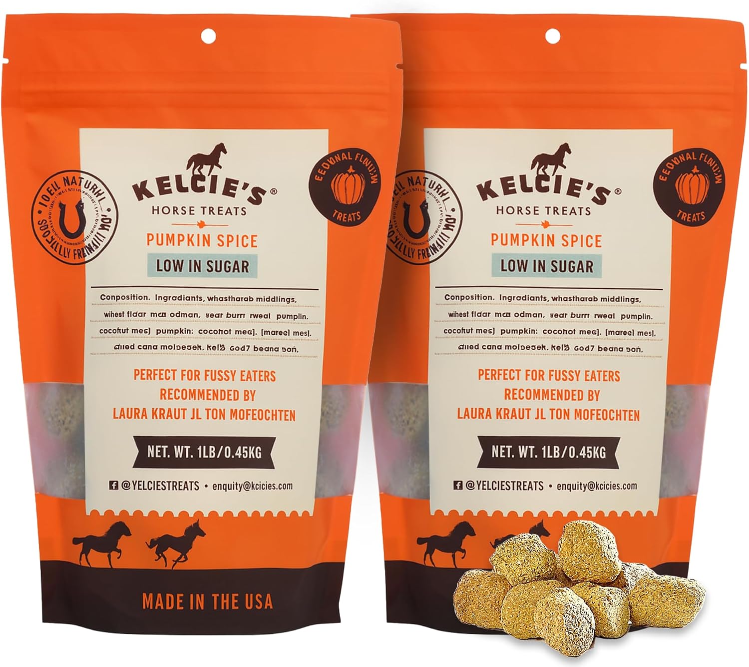 Kelcies Pumpkin Spice Horses Treats - Low Sugar, Starch, and Carbohydrates | Healthy Treats for Horse Supports Superior Digestion 2 Pounds (Pack of 2) - Image 10