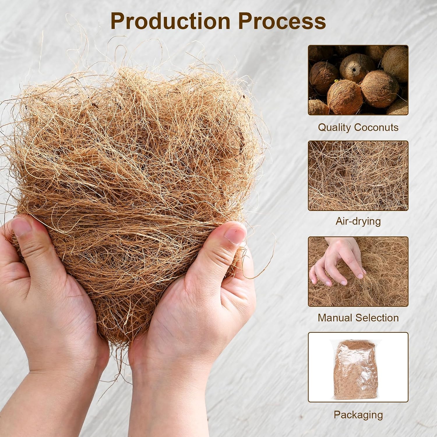 Sukh 2PCS Coconut Fiber for Bird Nest - Canary Nesting Material Coconut Bird Nest Finch Coconut Fiber Loose Bedding Substrate for Laying Eggs,Resting Materials for Birds, Hummingbird Parakeet - Image 6
