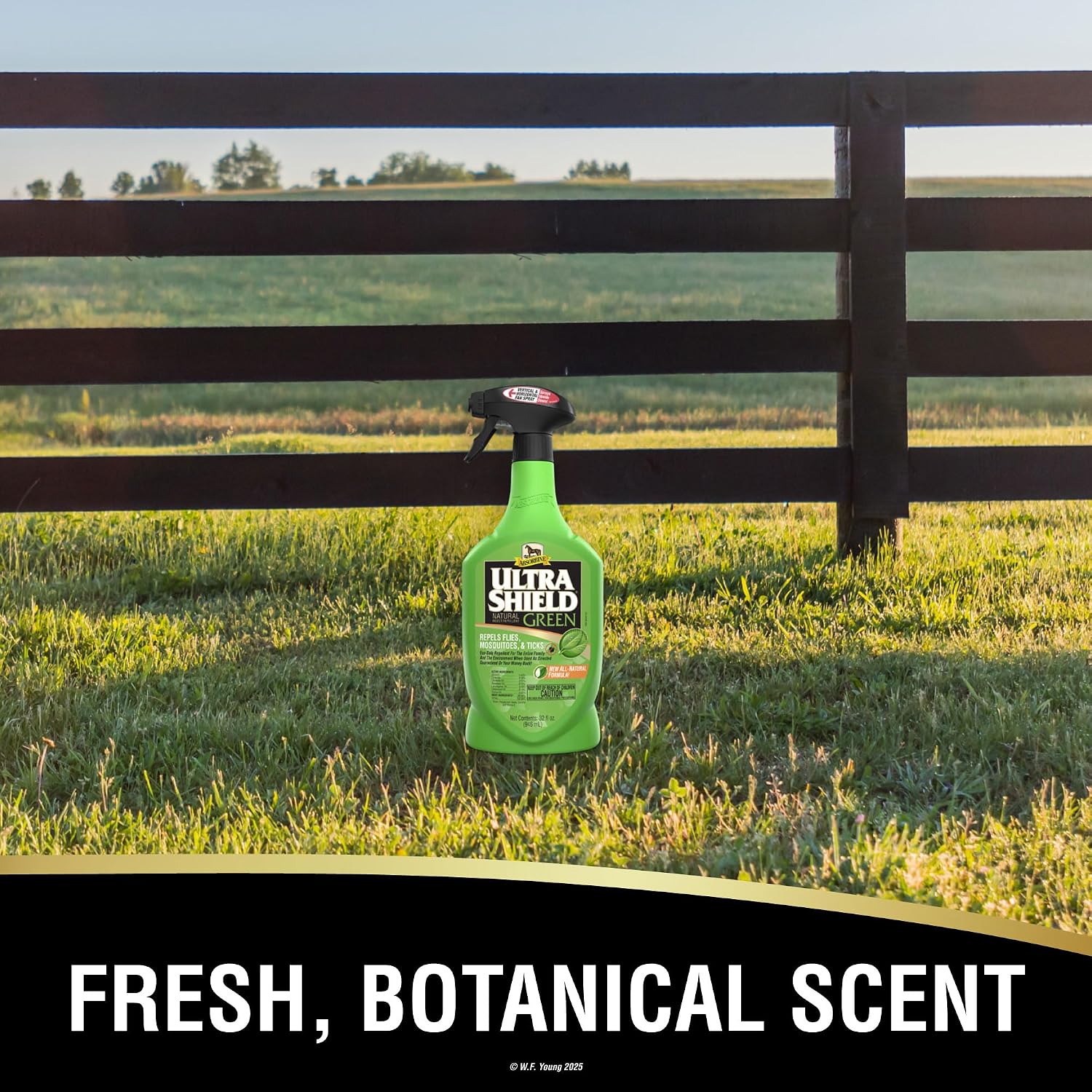 Absorbine UltraShield Green All-Natural Fly & Insect Repellent for Horses & Dogs, Essential Oils Repel & Control, 32oz Spray Bottle - Image 7