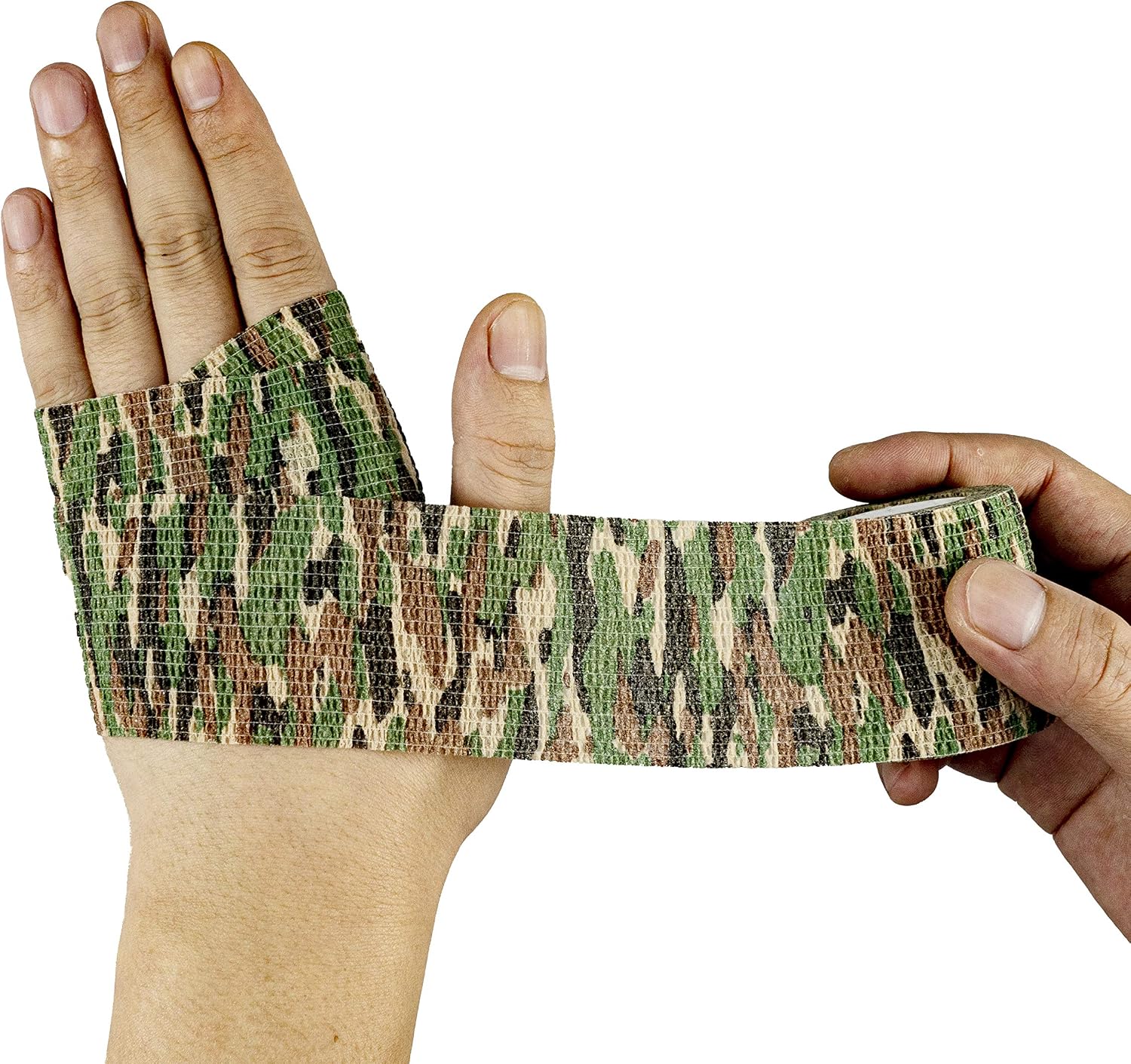 FRESINIDER 9 Rolls Self Adhesive Wrap Athletic Tape Gauze, Breathable Elastic Cohesive Bandage for Sports Injury & Pet (7 Pcs 2" x 5 Yards + 2 Pcs 1" X 5 Yards) (Asian Tiger Camo) - Image 6