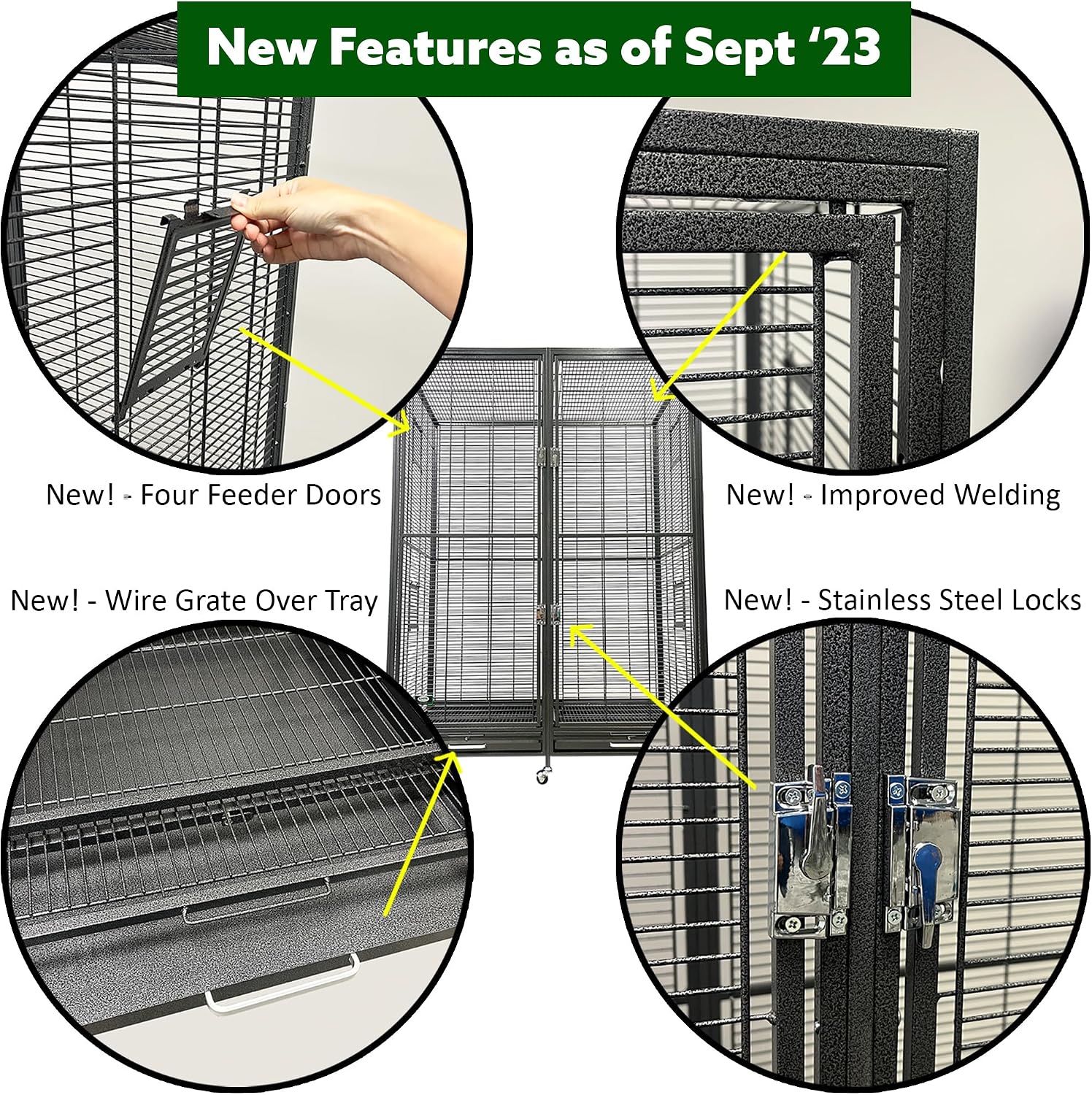 Exotic Nutrition Borneo Small Animal Cage - for Sugar Gliders, Squirrels, Marmosets & Other Small Pets (Cage) - Image 6