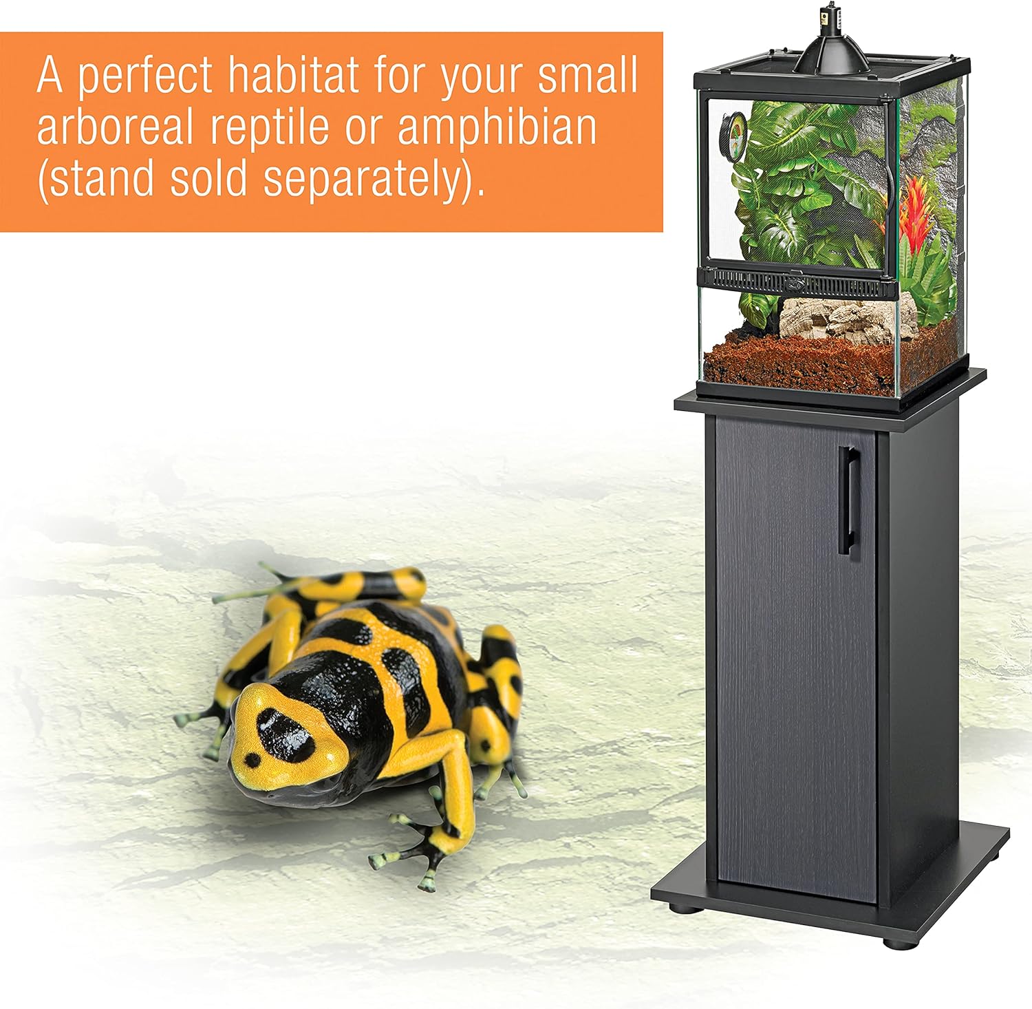 Zilla 11 Gallon Glass Tropical Vertical Habitat Starter Kit for Small Tree Dwelling Reptiles & Amphibians - Image 6