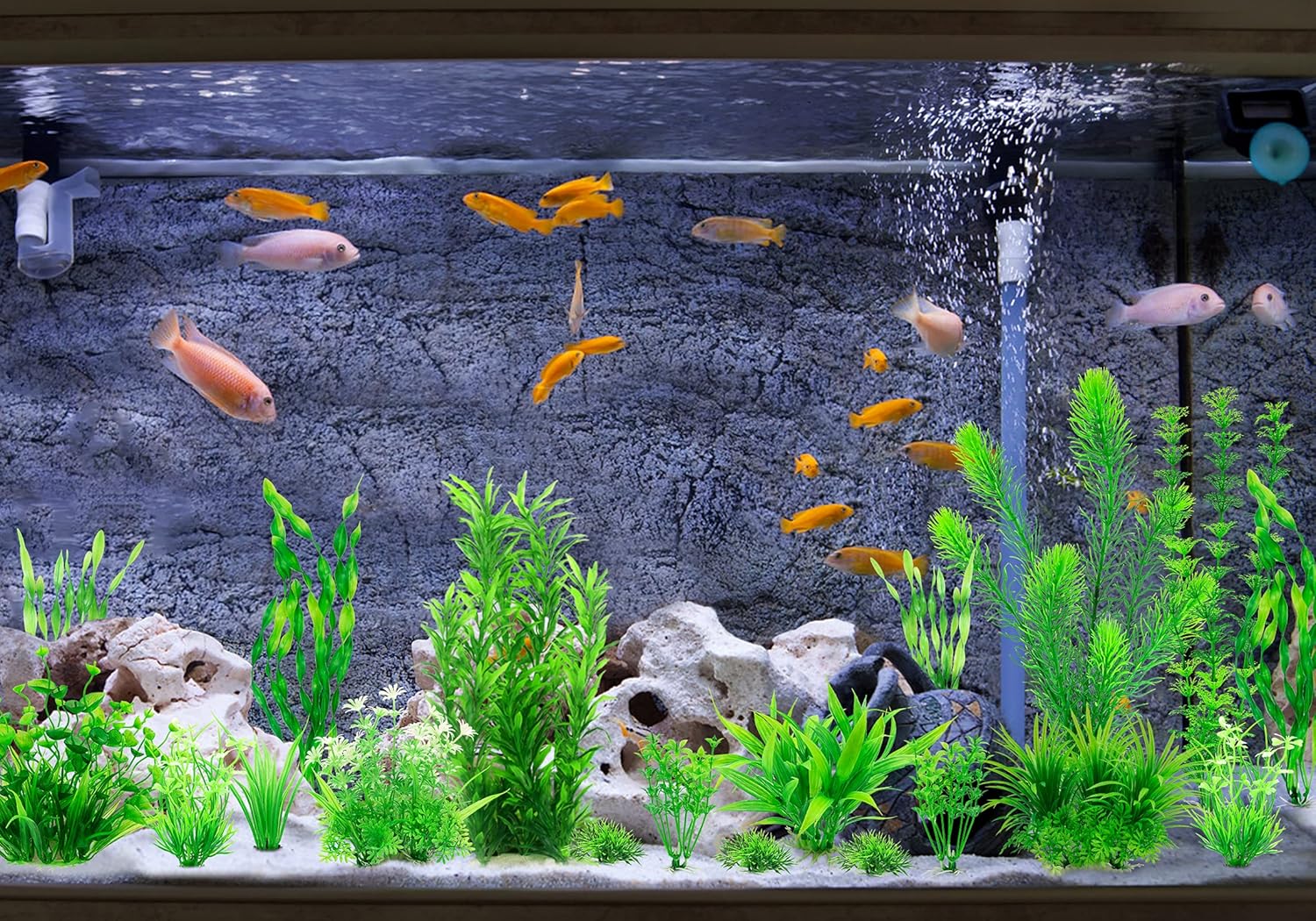 MyLifeUNIT Aquarium Plants, 20 Pack Artificial Fish Tank Plants for Aquarium Decorations (Green) - Image 6